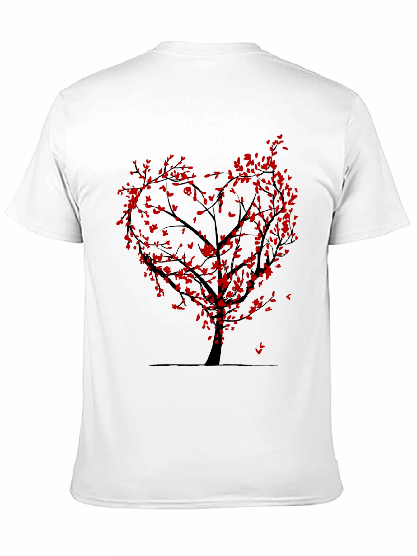 Heart Tree Graphic Tee - Trendy Black T-Shirt