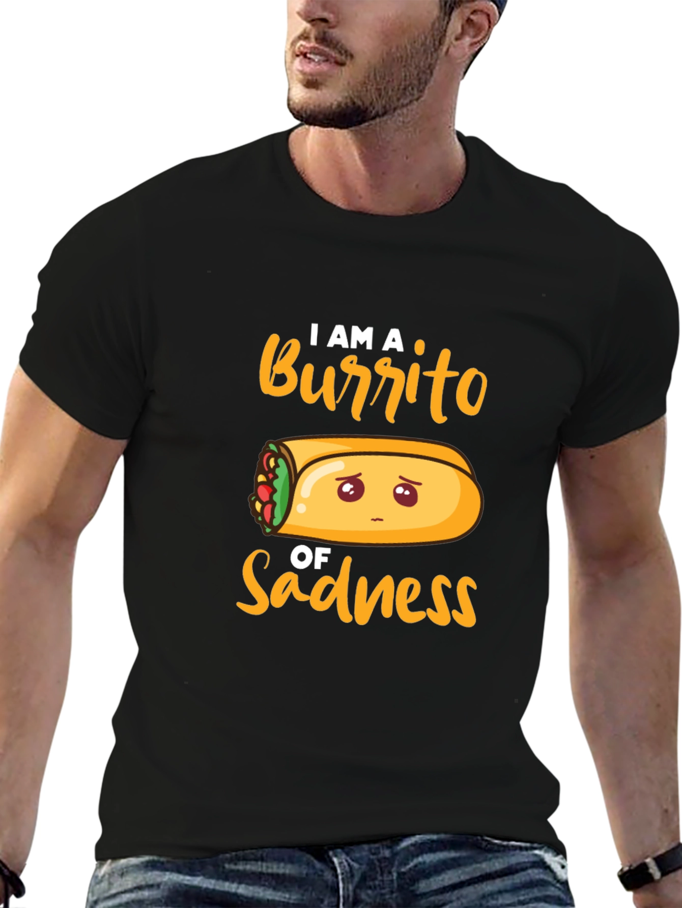Sad Burrito Graphic T-Shirt - Unisex Cotton Tee