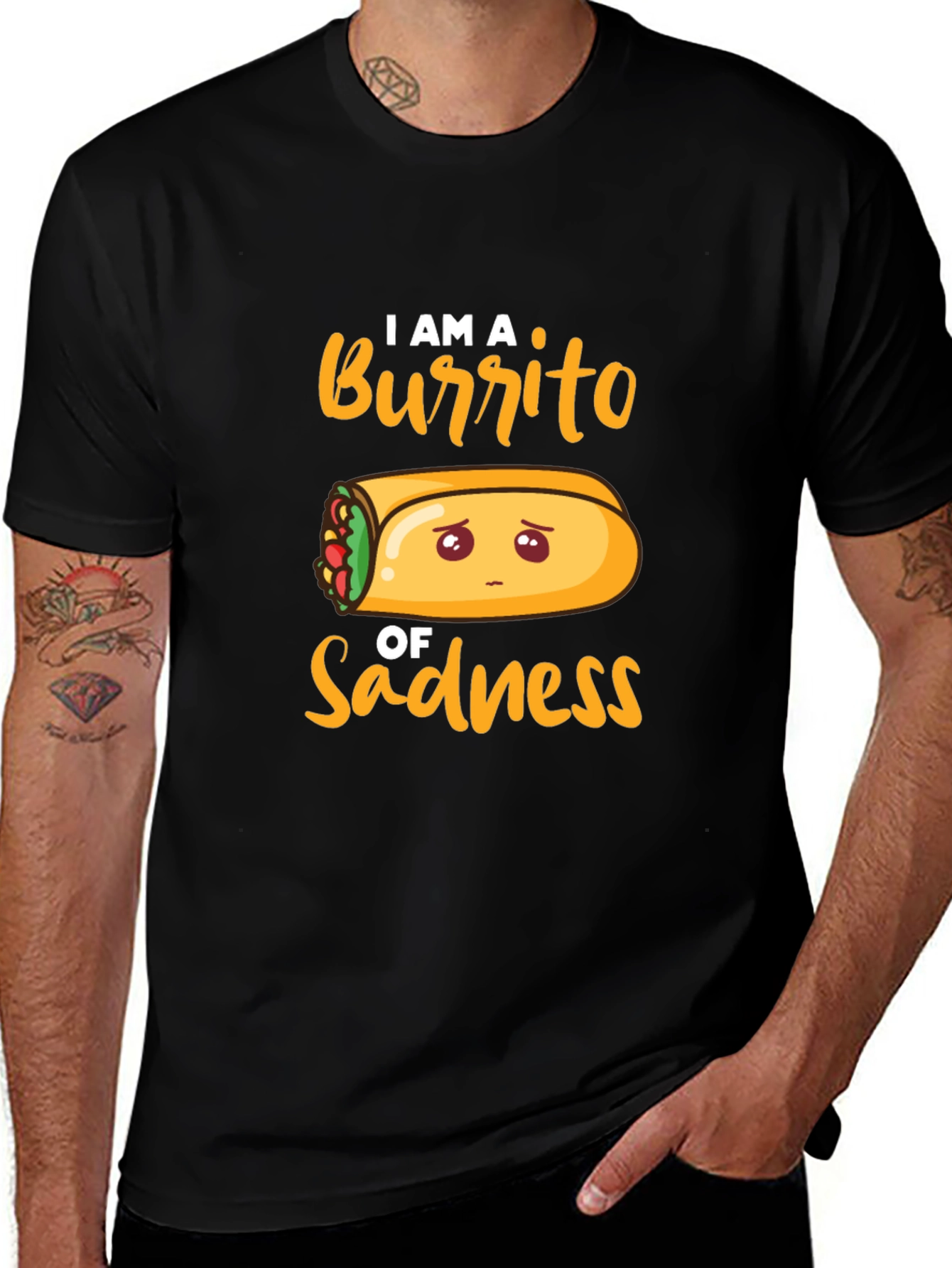 Sad Burrito Graphic T-Shirt - Unisex Cotton Tee