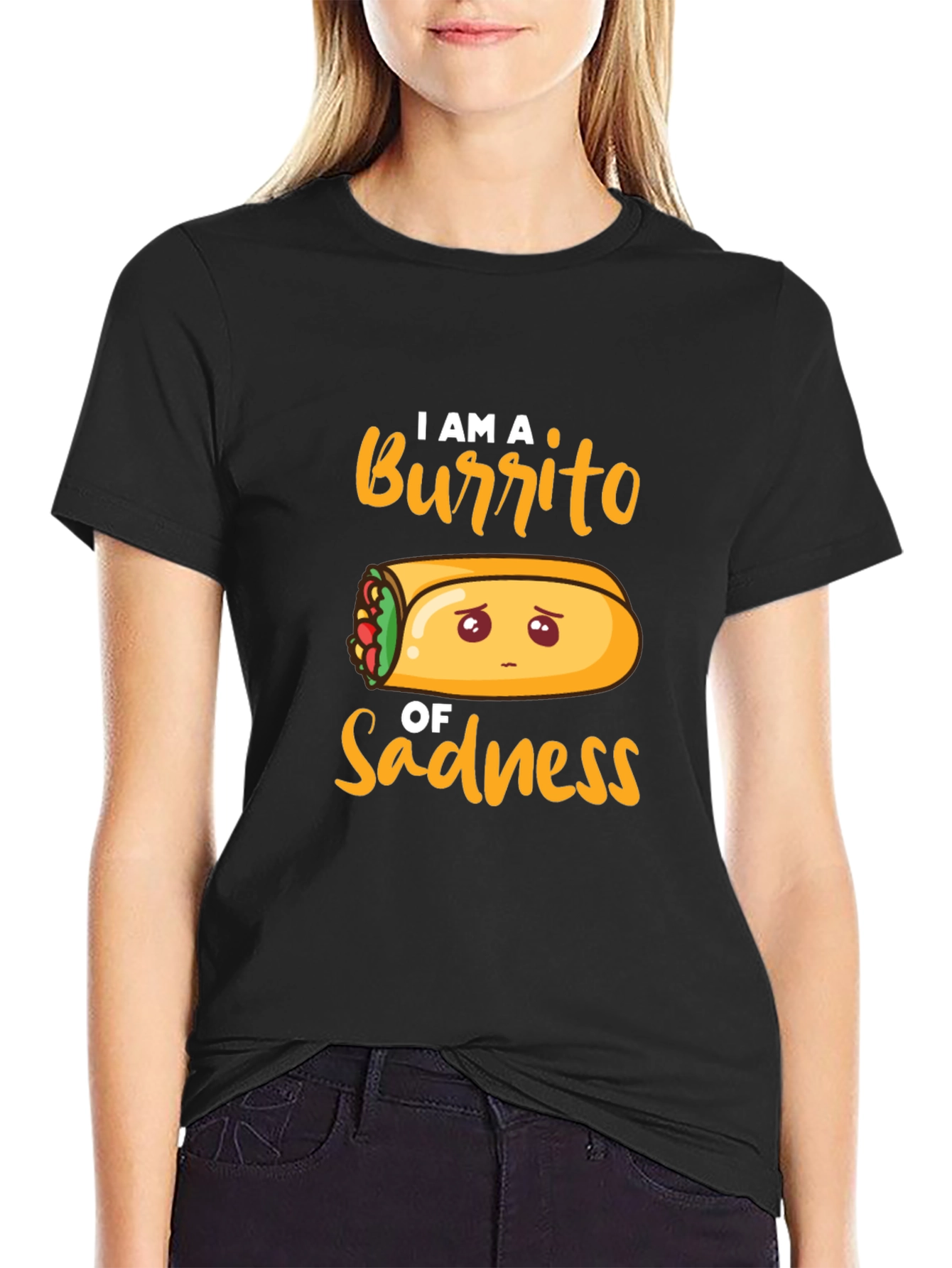 Sad Burrito Graphic T-Shirt - Unisex Cotton Tee