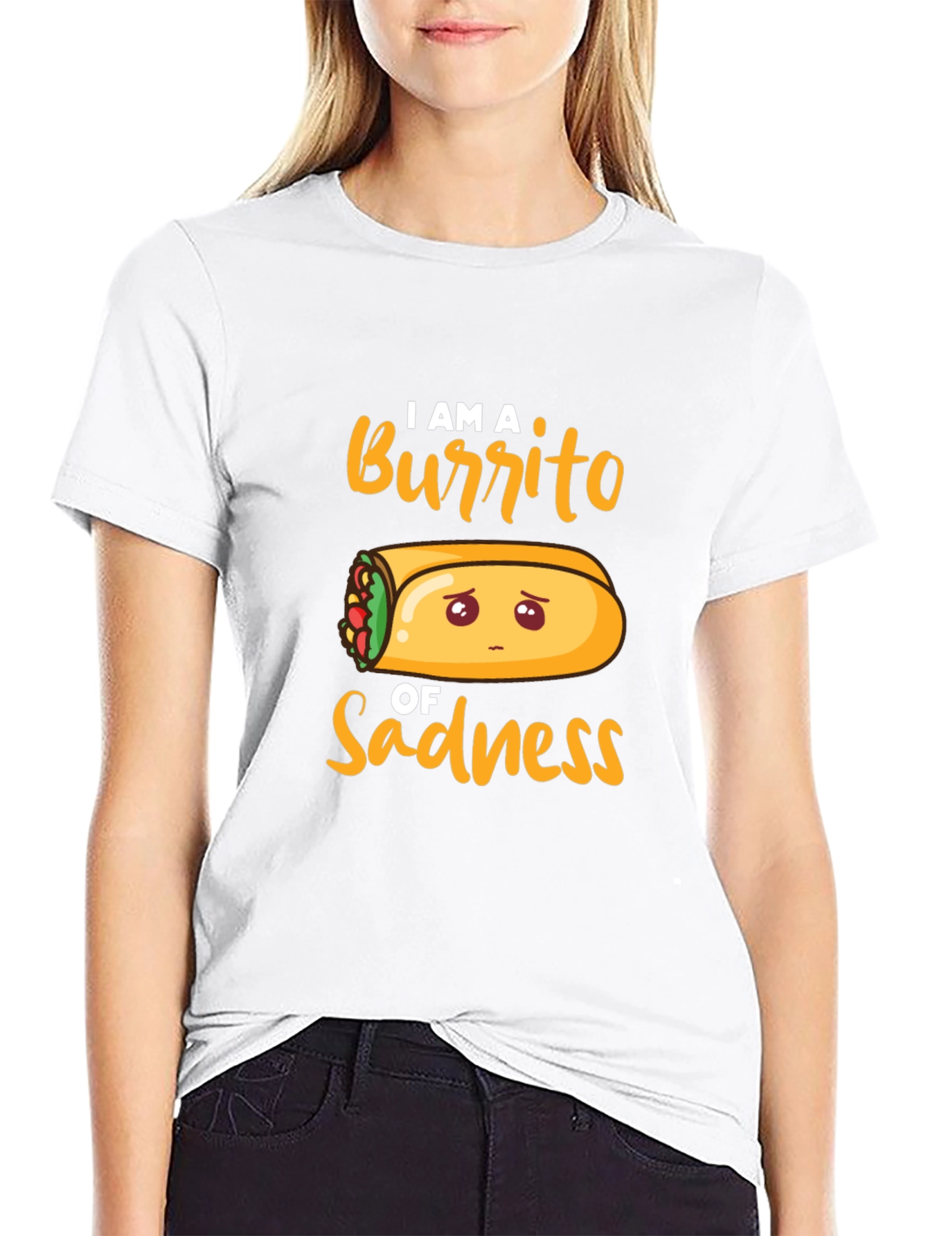 Sad Burrito Graphic T-Shirt - Unisex Cotton Tee