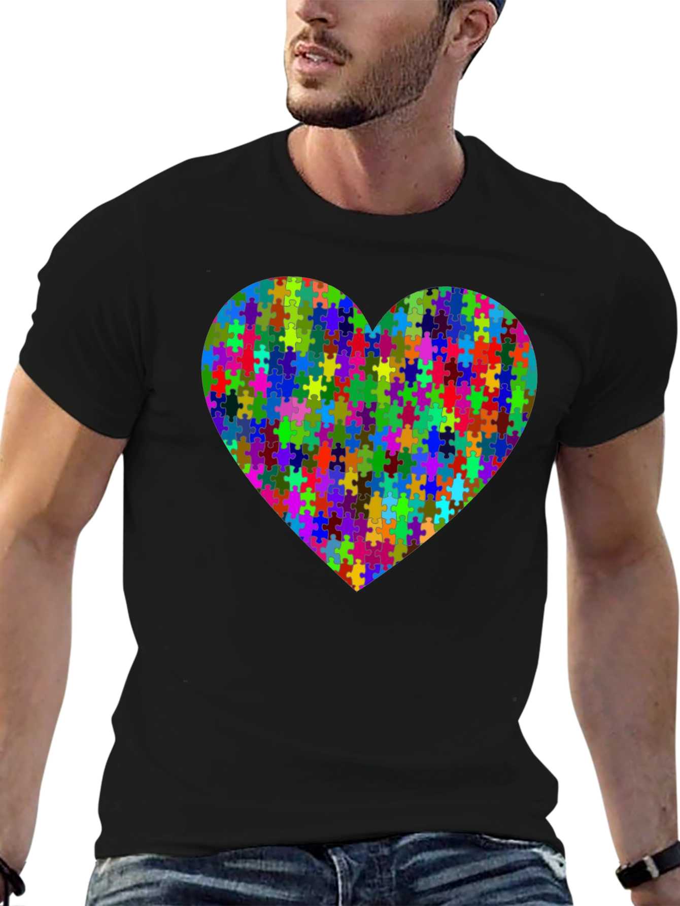 Puzzle Heart Graphic Tee