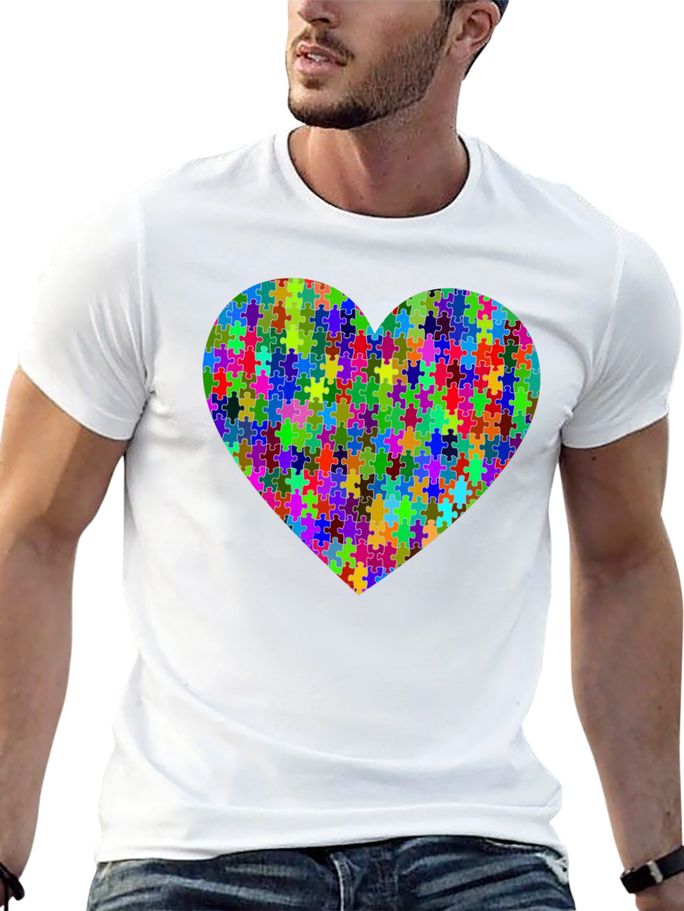 Puzzle Heart Graphic Tee