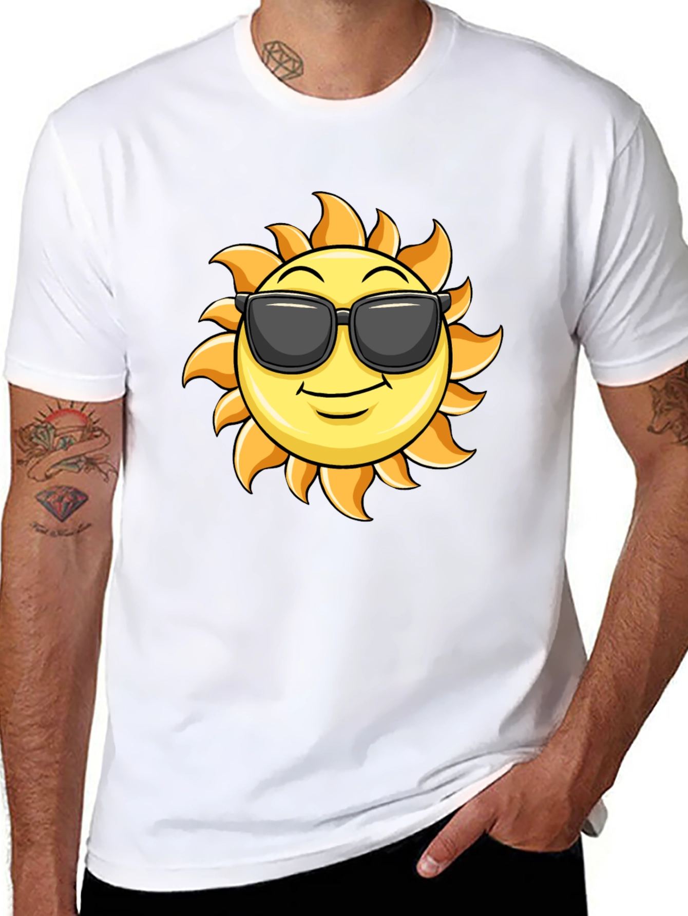Cool Sun Graphic T-Shirt - Black