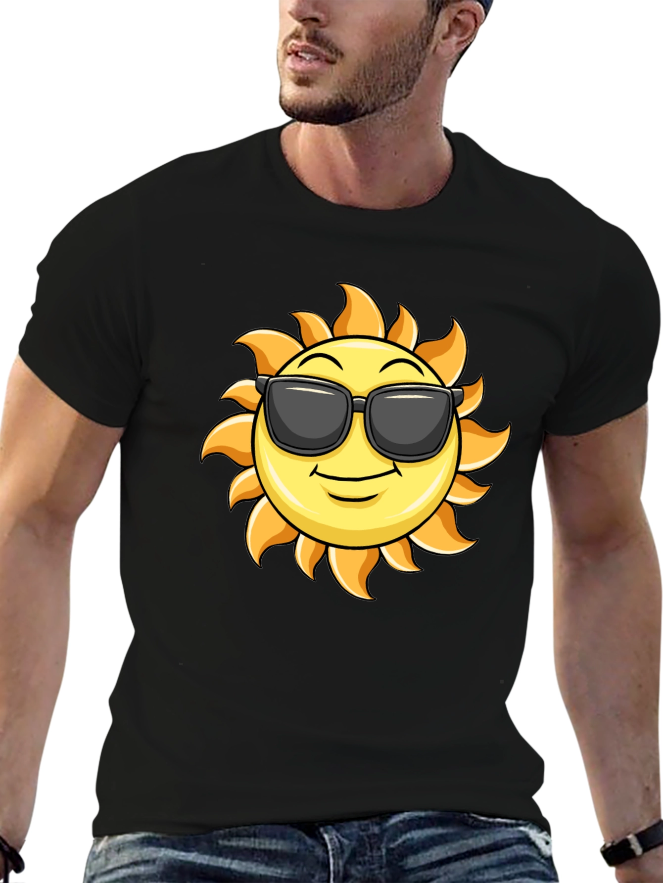 Cool Sun Graphic T-Shirt - Black