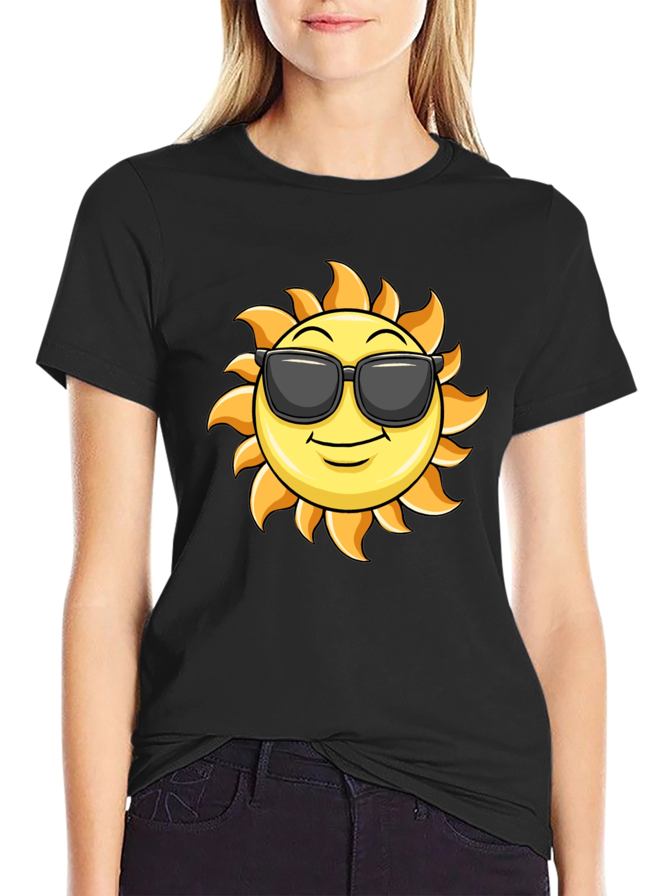 Cool Sun Graphic T-Shirt - Black
