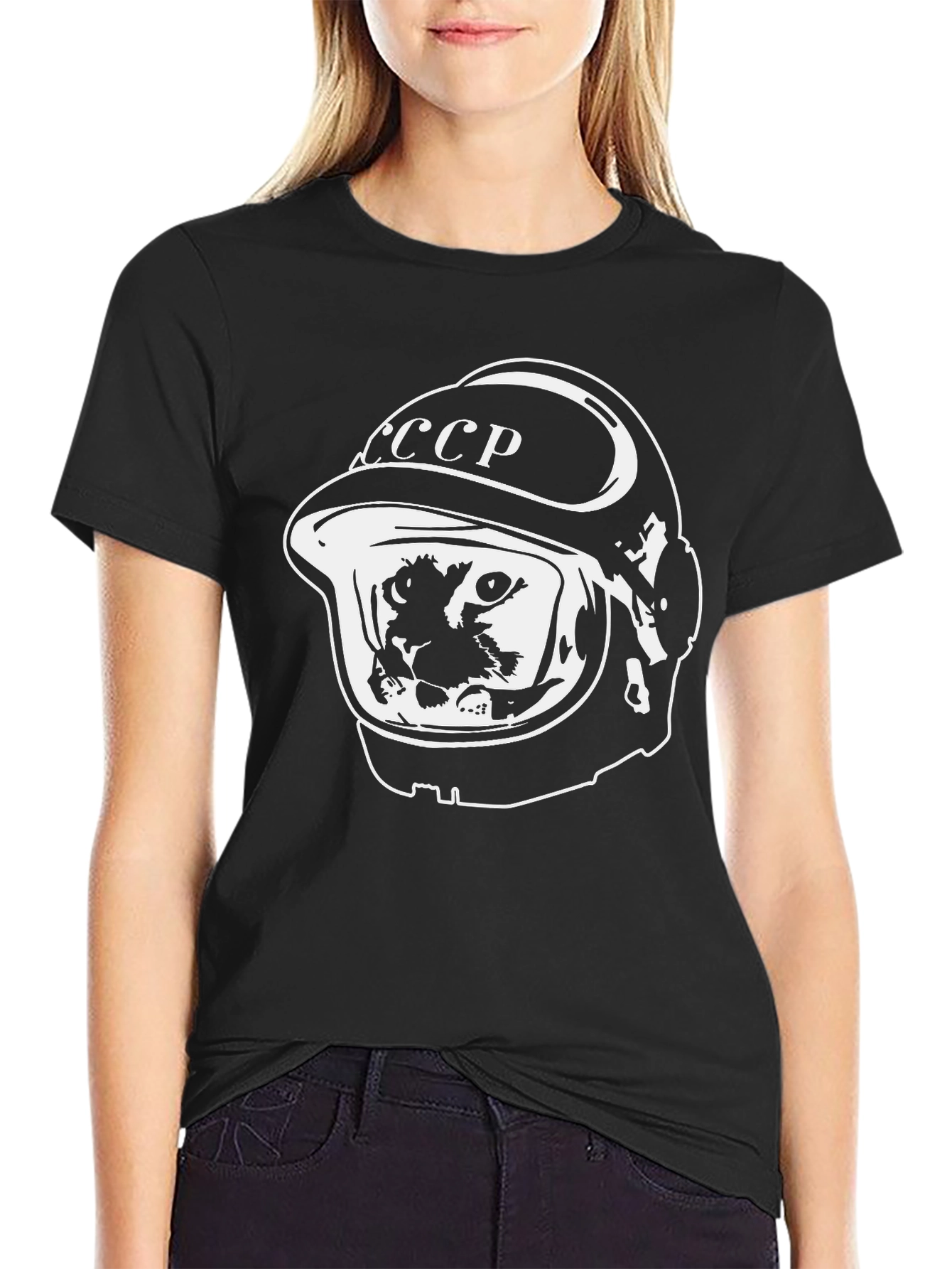 Retro USSR Cat Cosmonaut T-Shirt