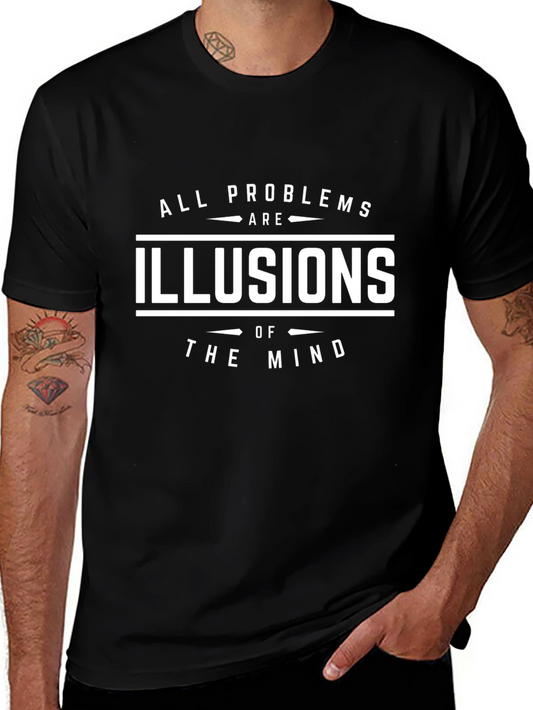Illusion of the Mind Black Graphic T-Shirt