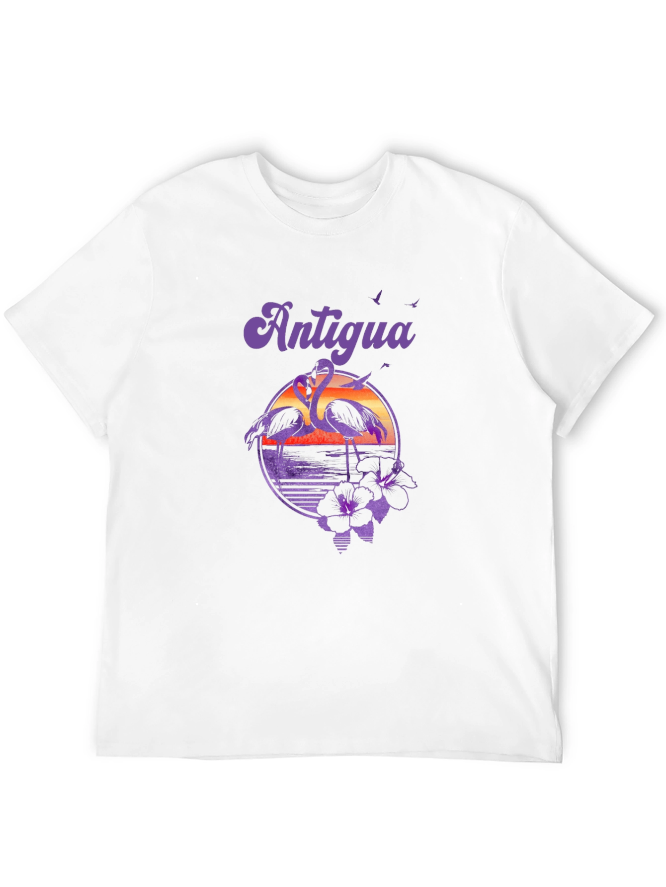 Antigua Flamingo Sunset Graphic T-Shirt