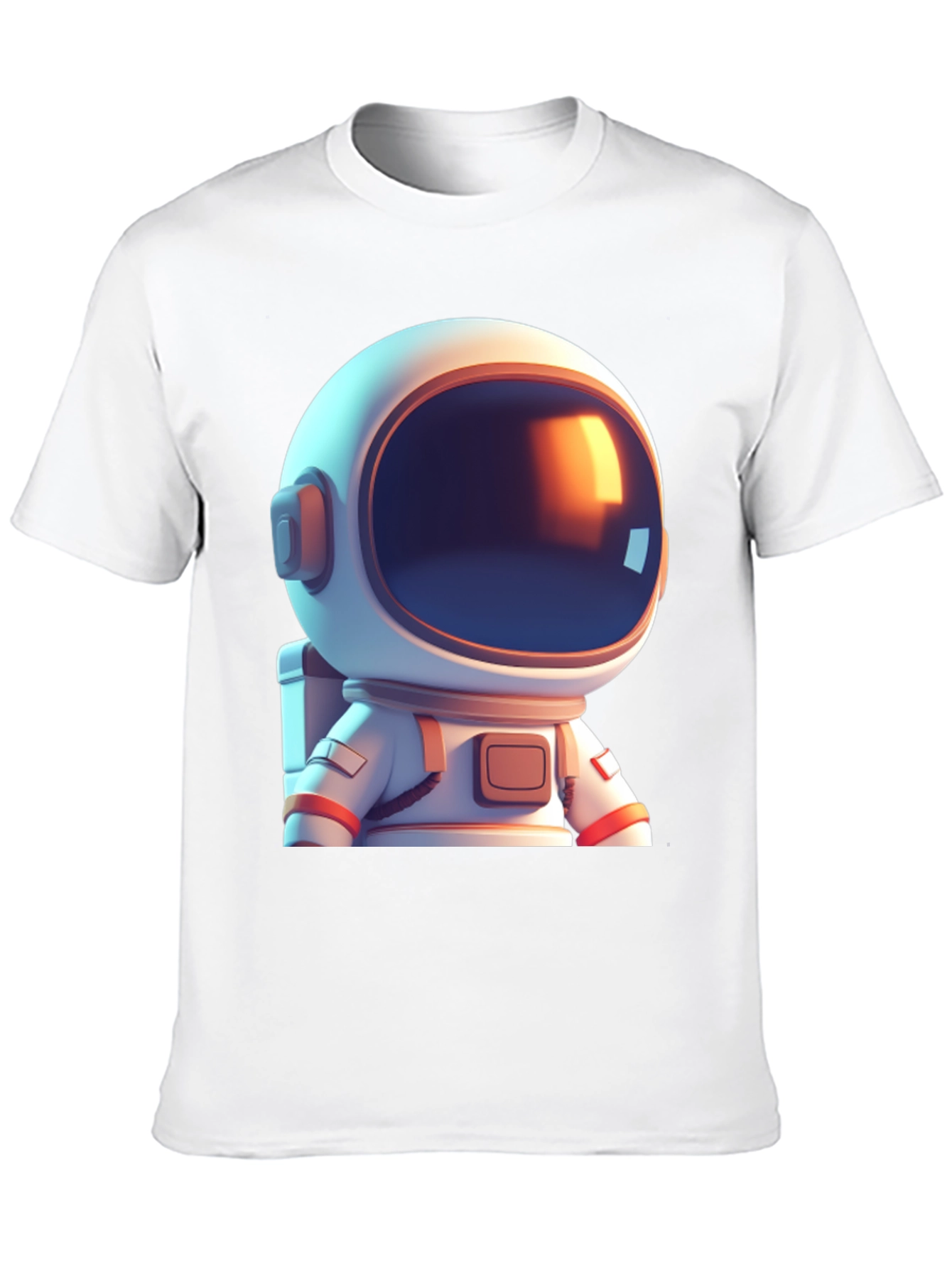 Astronaut Cartoon Graphic Black T-Shirt