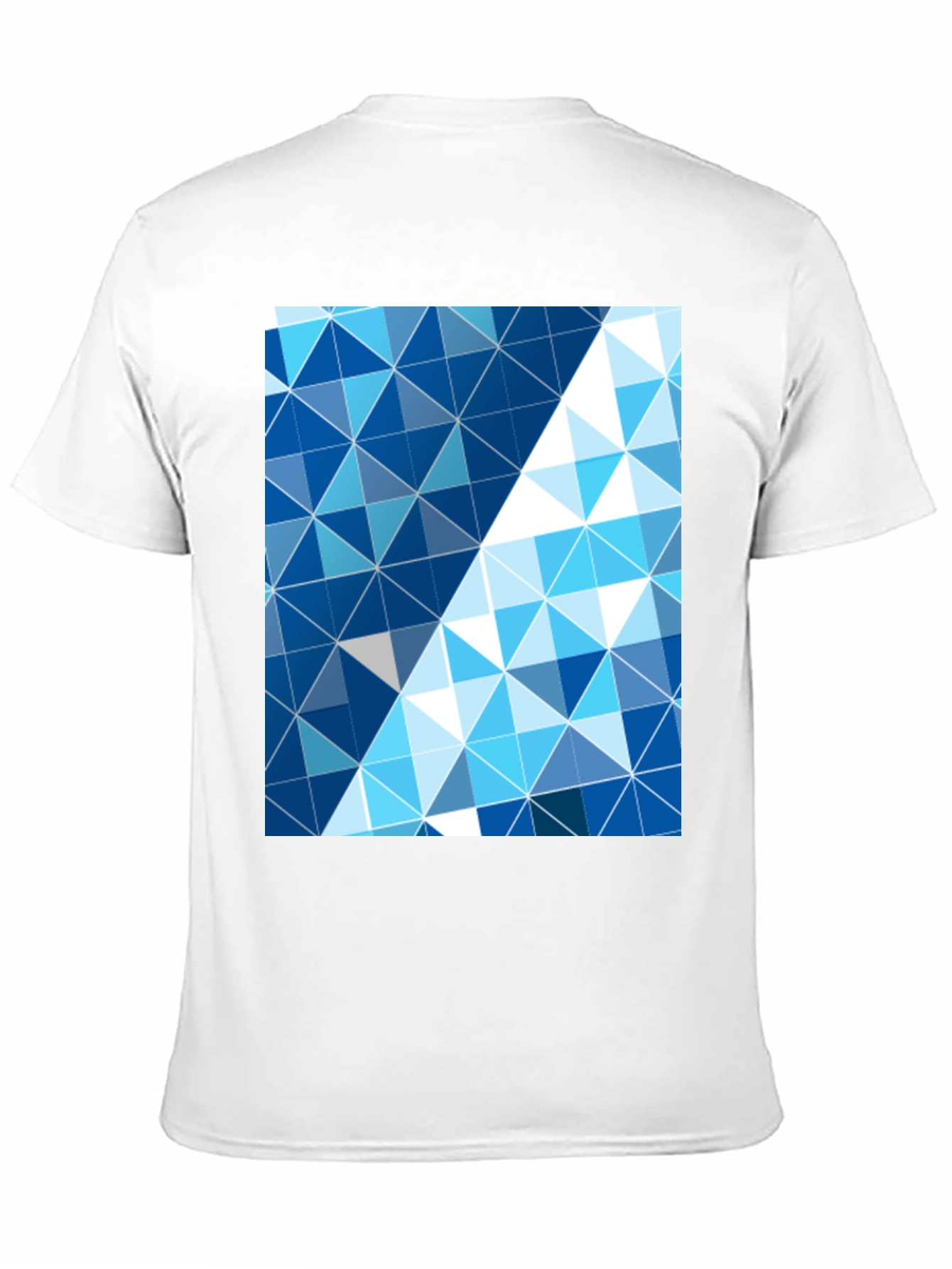 Geometric Triangle Print Mens Black T-Shirt