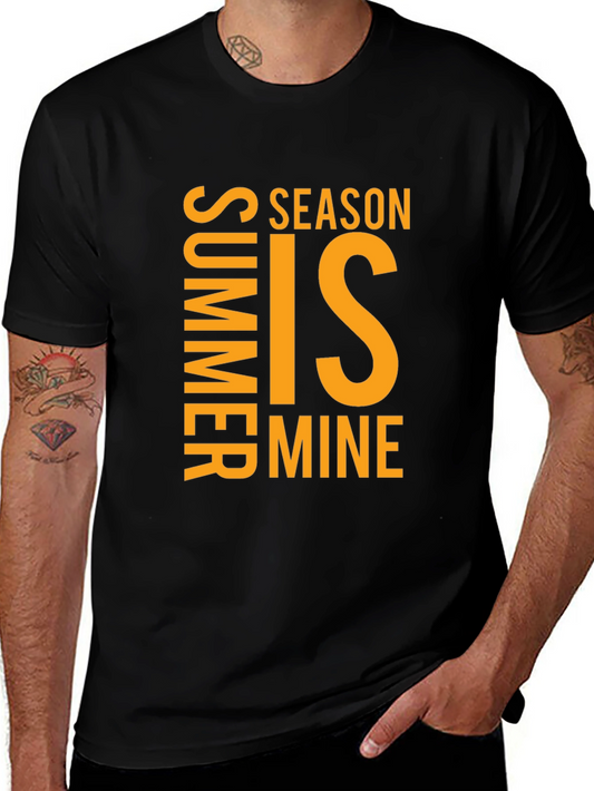 Summer is Mine Graphic Tee - Black Casual T-Shirt