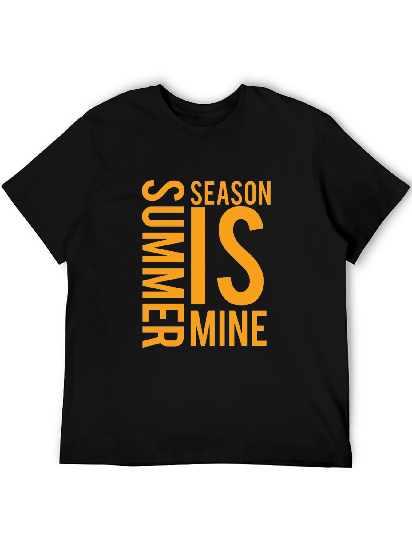 Summer is Mine Graphic Tee - Black Casual T-Shirt