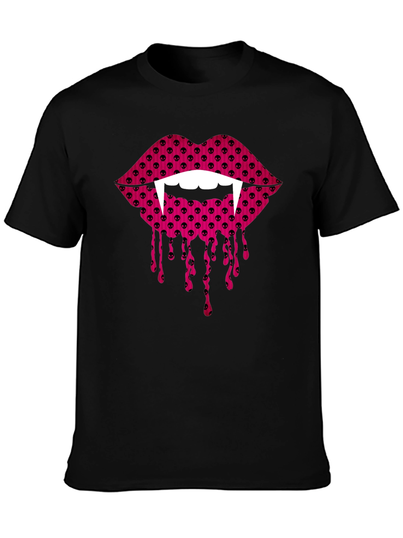 Vampire Lips Black T-Shirt