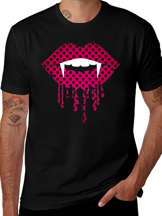 Vampire Lips Black T-Shirt