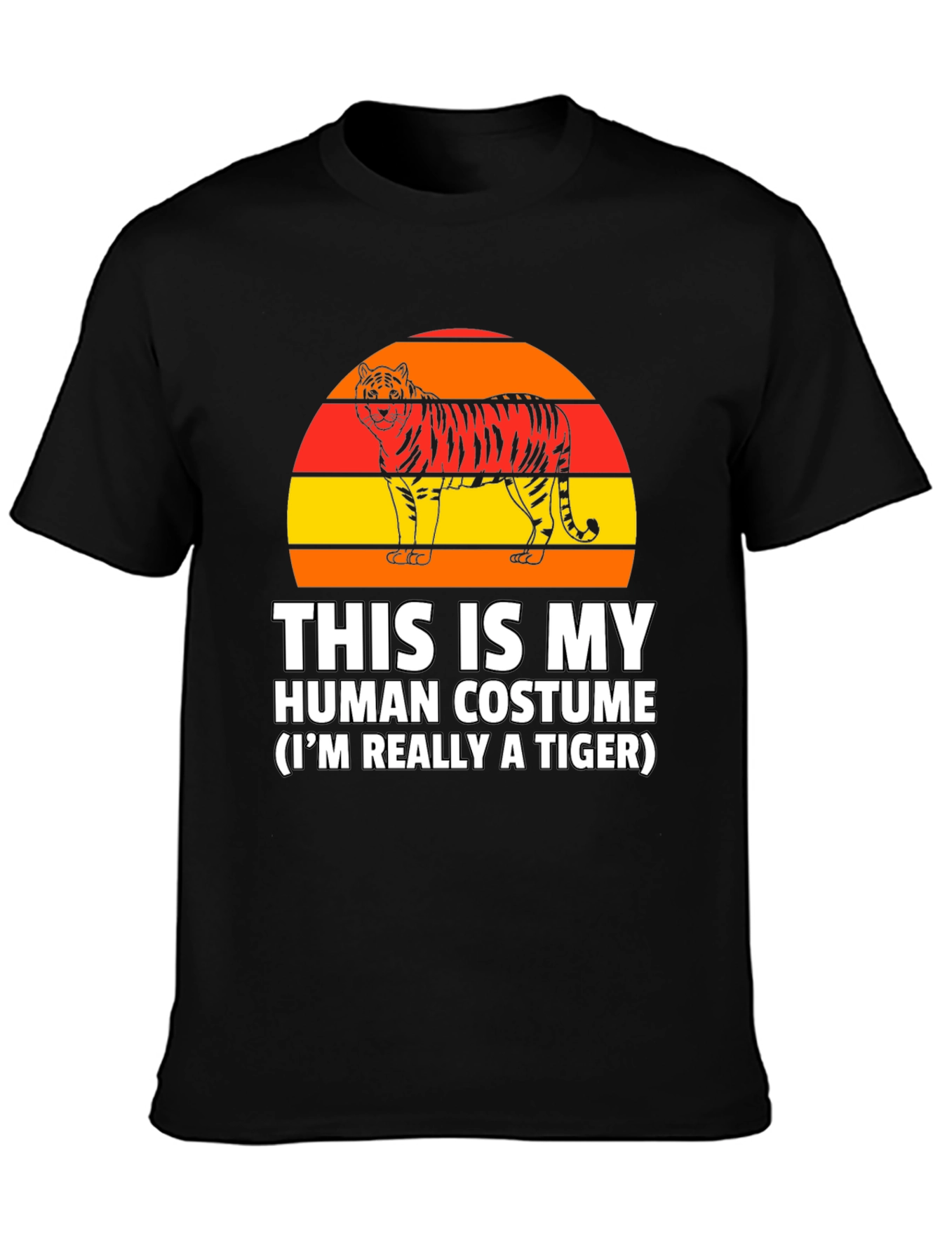 Funny Tiger Costume Graphic T-Shirt