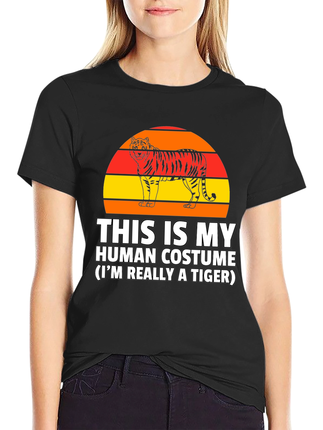 Funny Tiger Costume Graphic T-Shirt