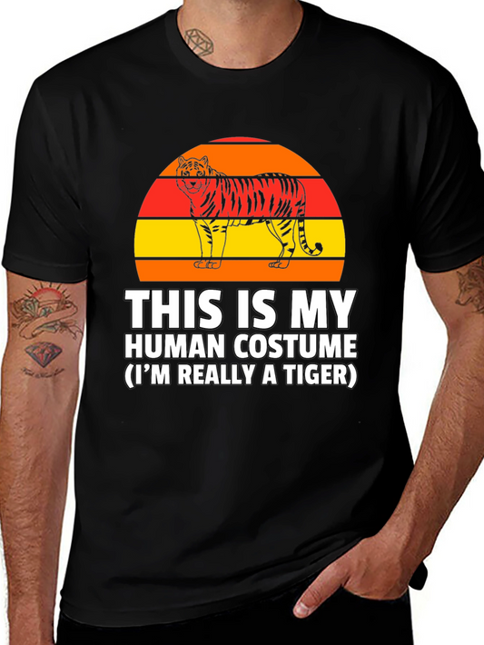 Funny Tiger Costume Graphic T-Shirt