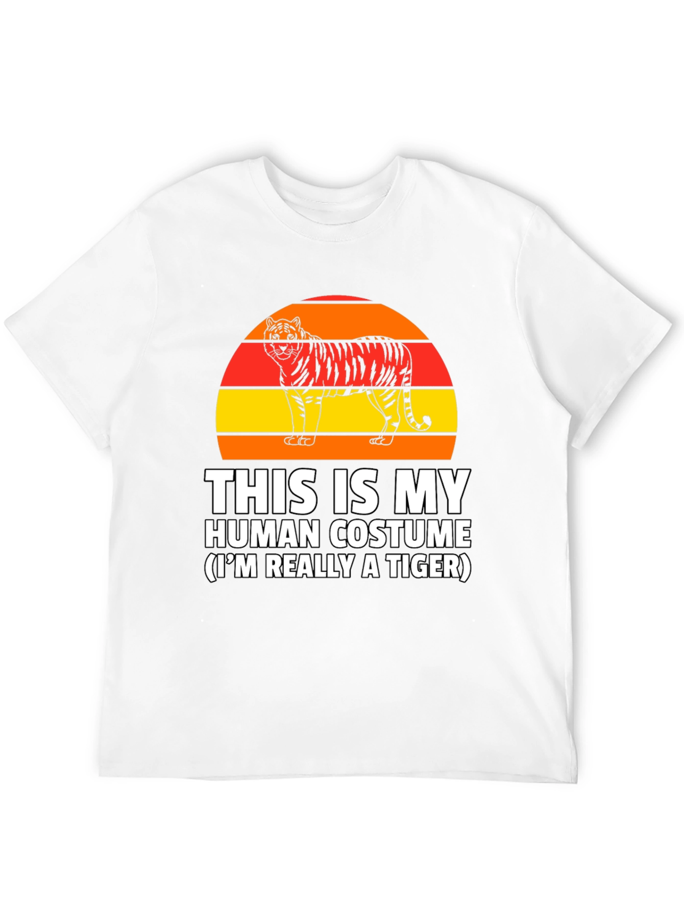 Funny Tiger Costume Graphic T-Shirt