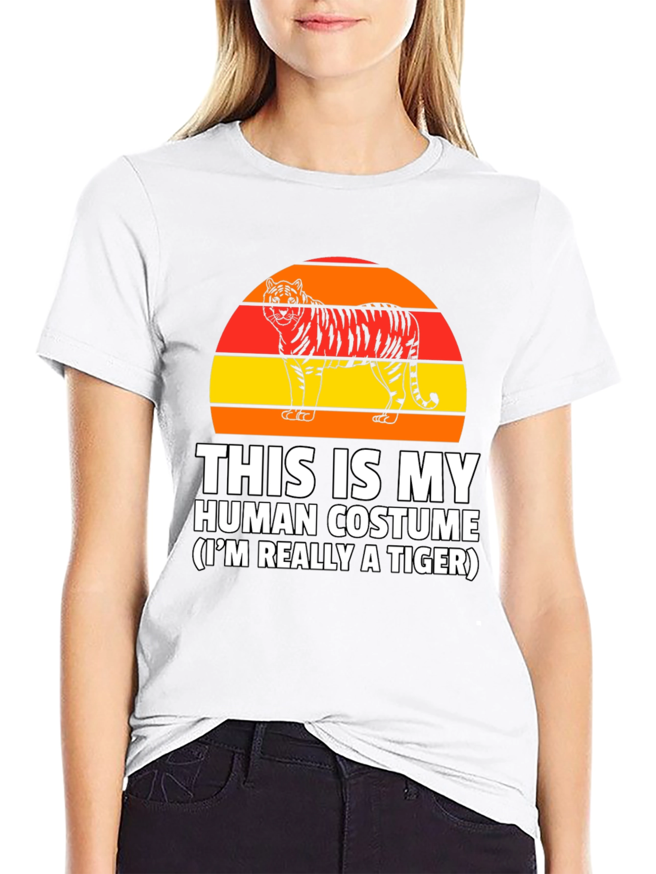 Funny Tiger Costume Graphic T-Shirt