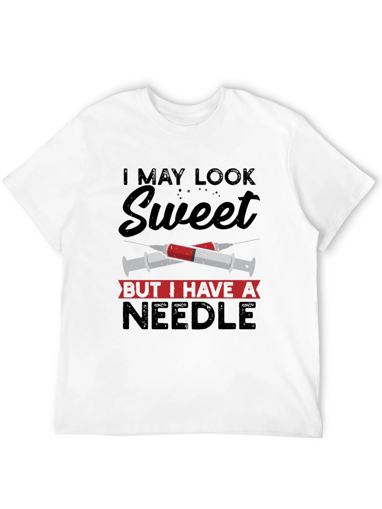 Sweet Needle Graphic Tee - Unisex Black T-Shirt