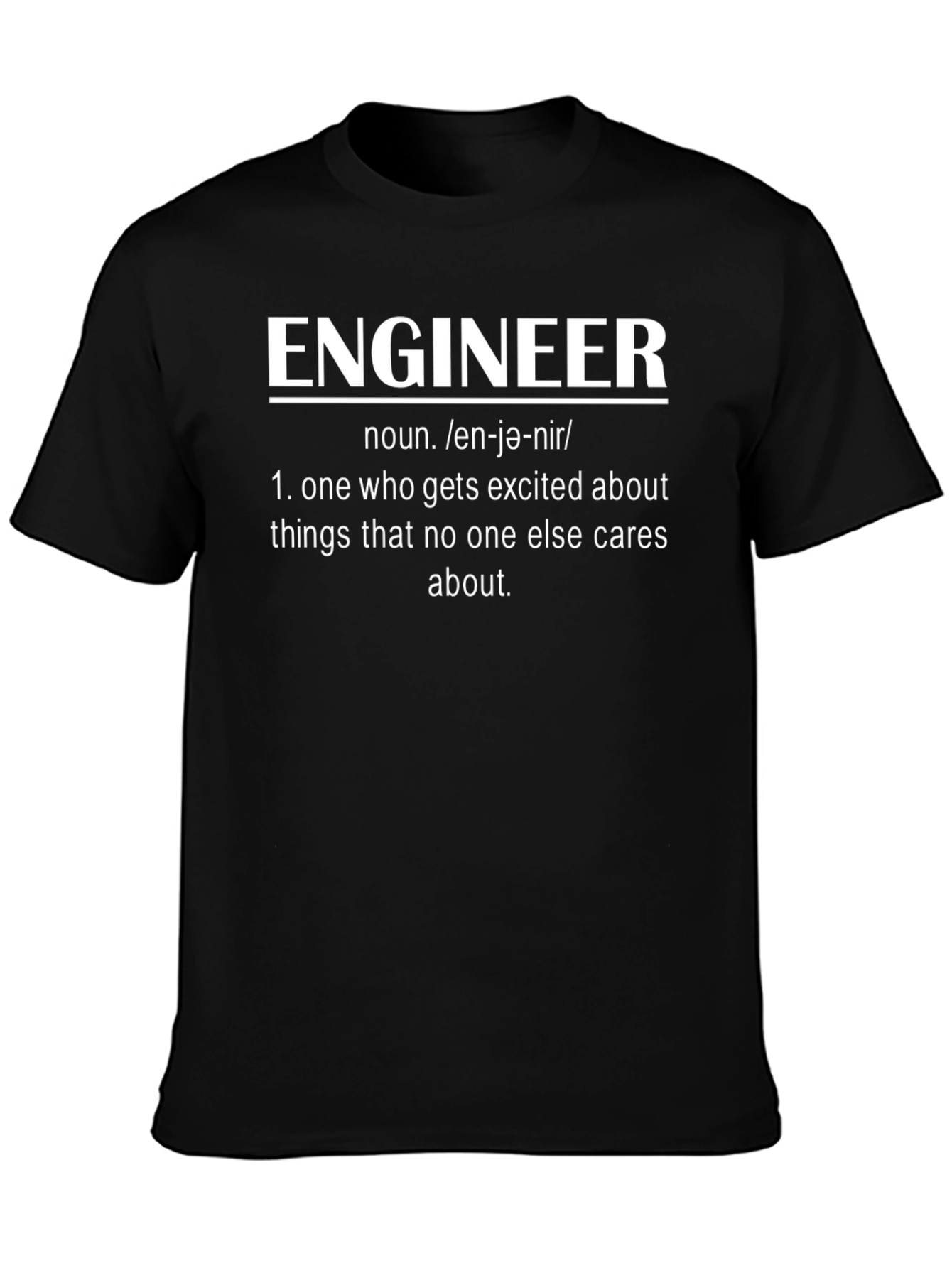 Funny Engineer Definition Black T-Shirt