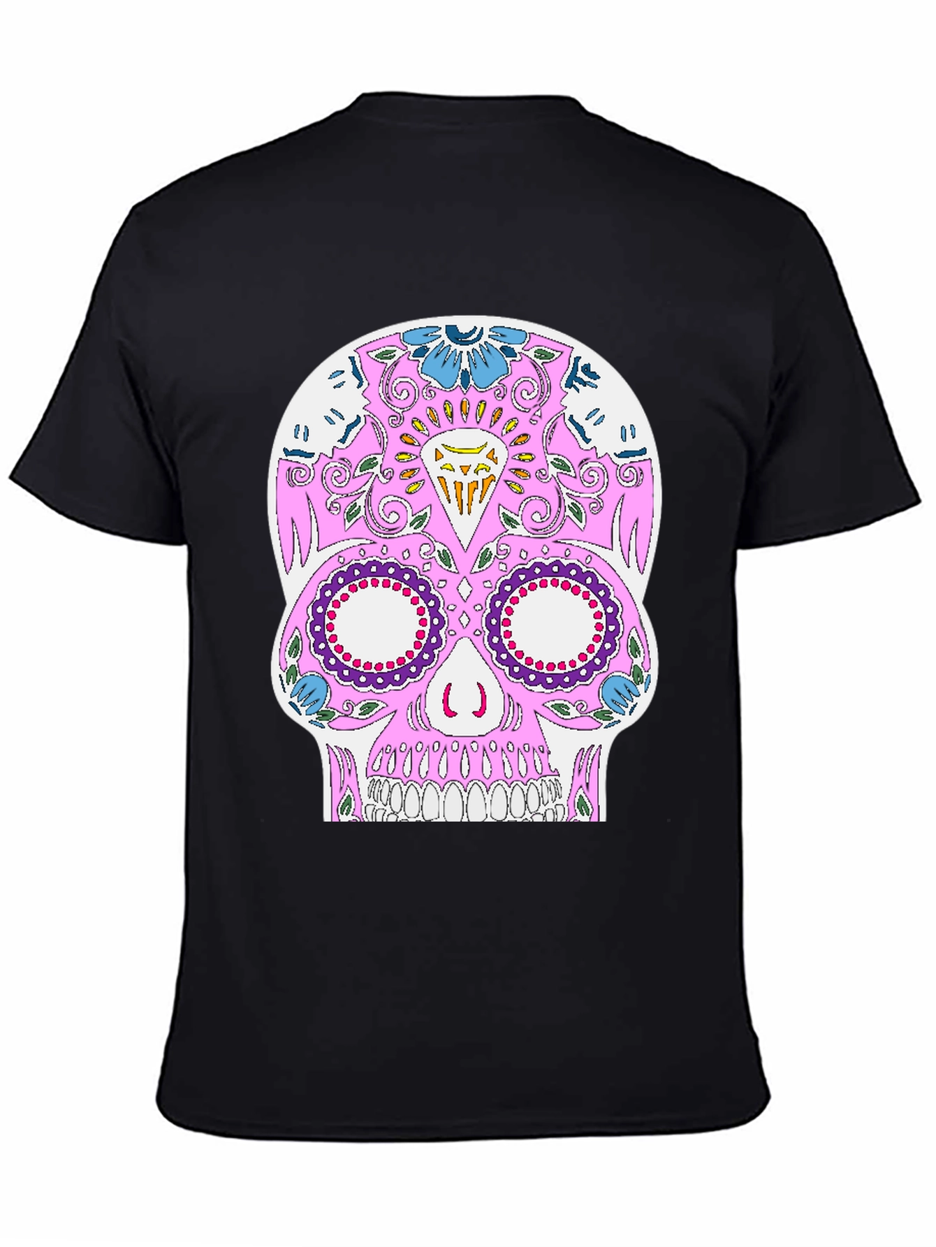 Sugar Skull Graphic Tee - Black