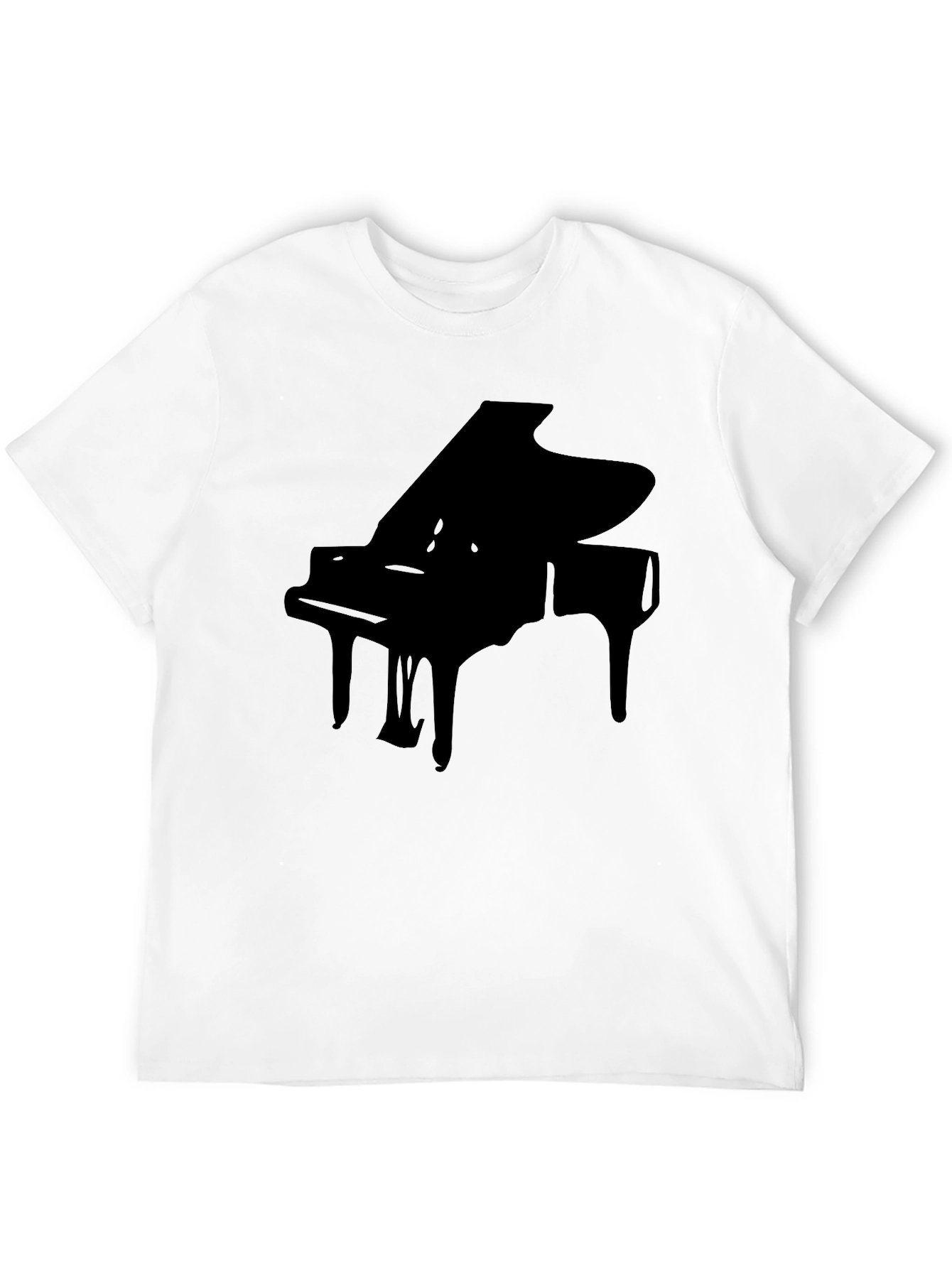 Piano Graphic Black T-Shirt - Musicians Style
