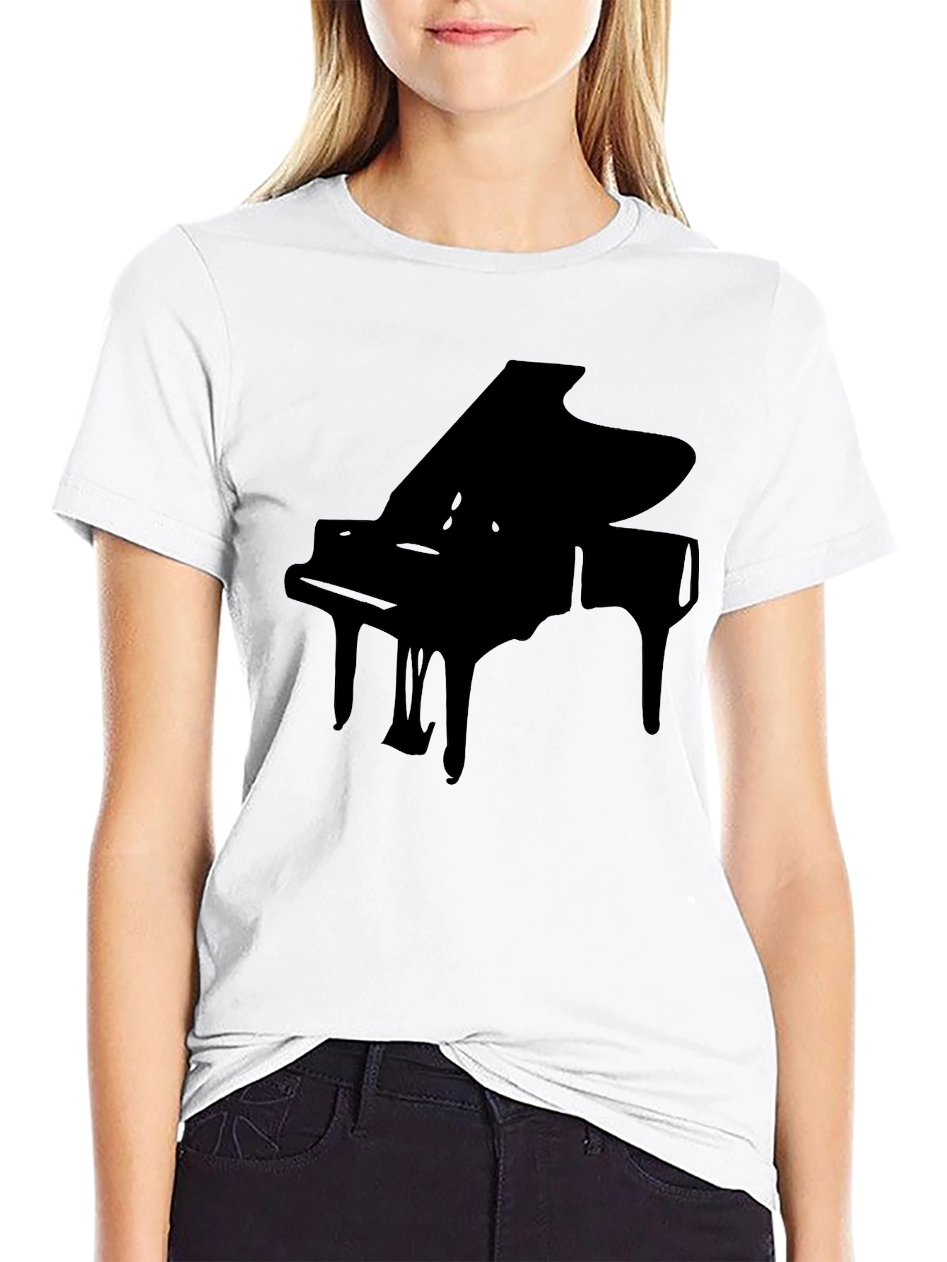 Piano Graphic Black T-Shirt - Musicians Style