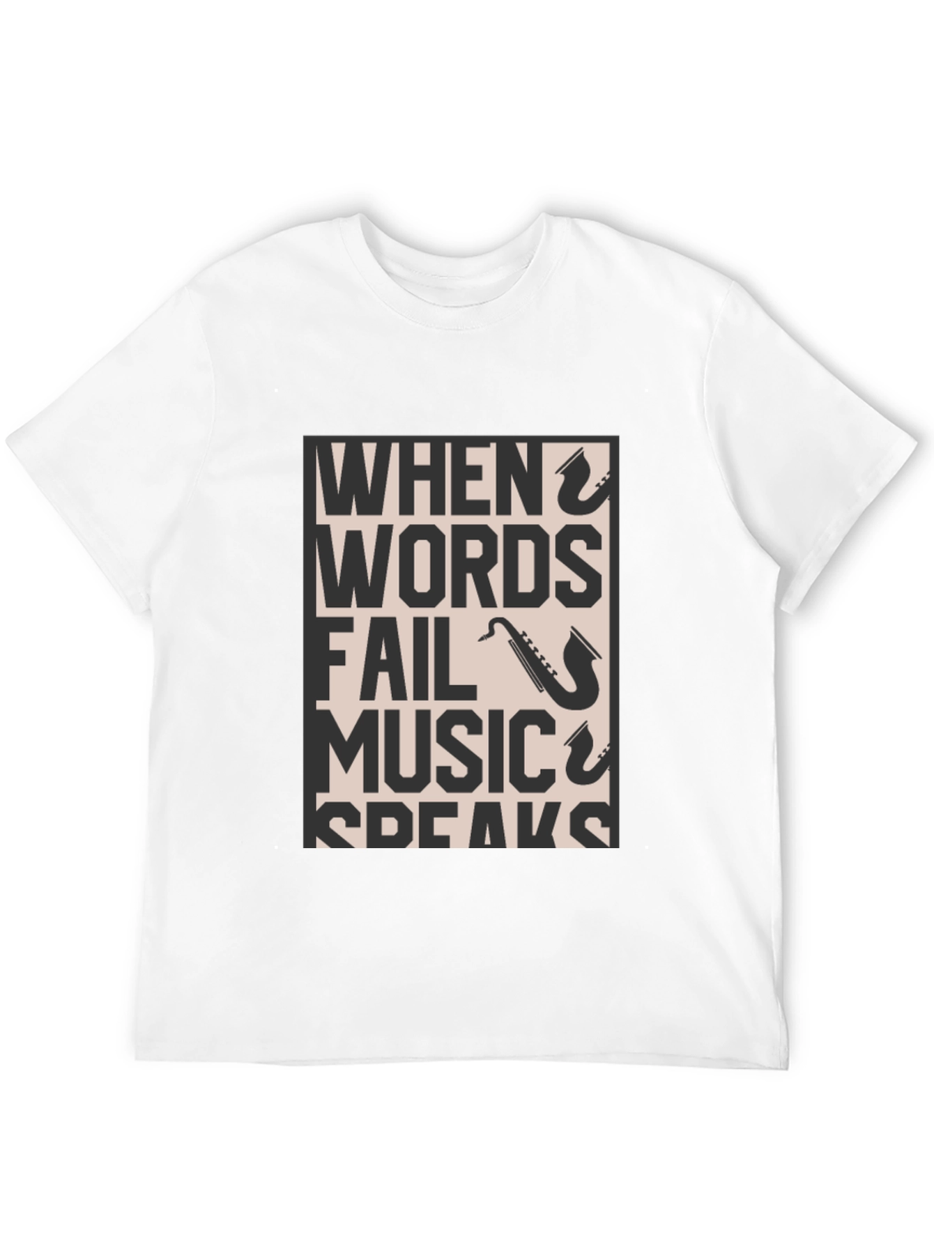 Music Speaks Graphic Tee - Black T-Shirt