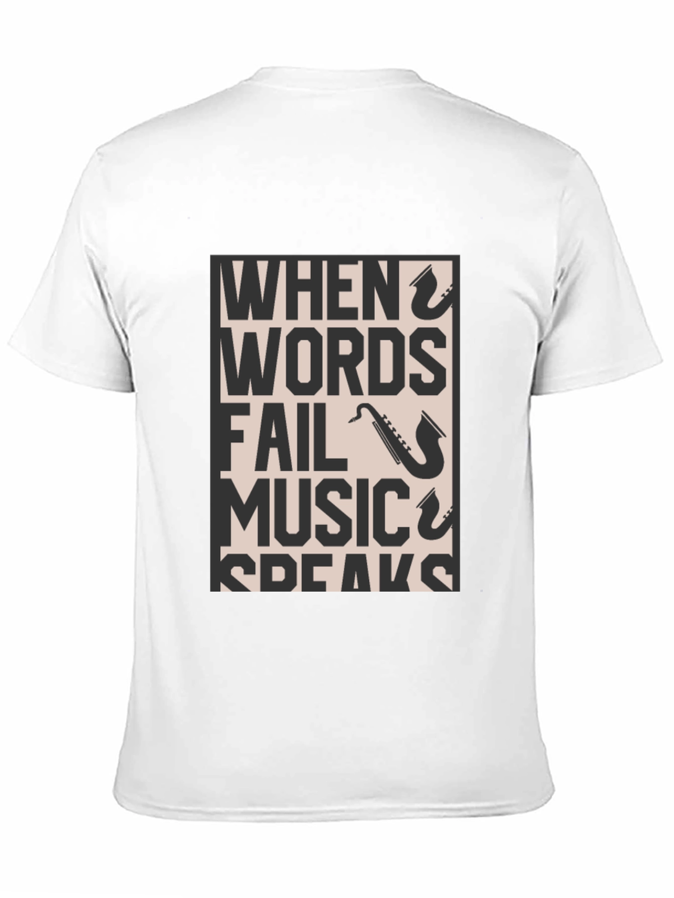 Music Speaks Graphic Tee - Black T-Shirt