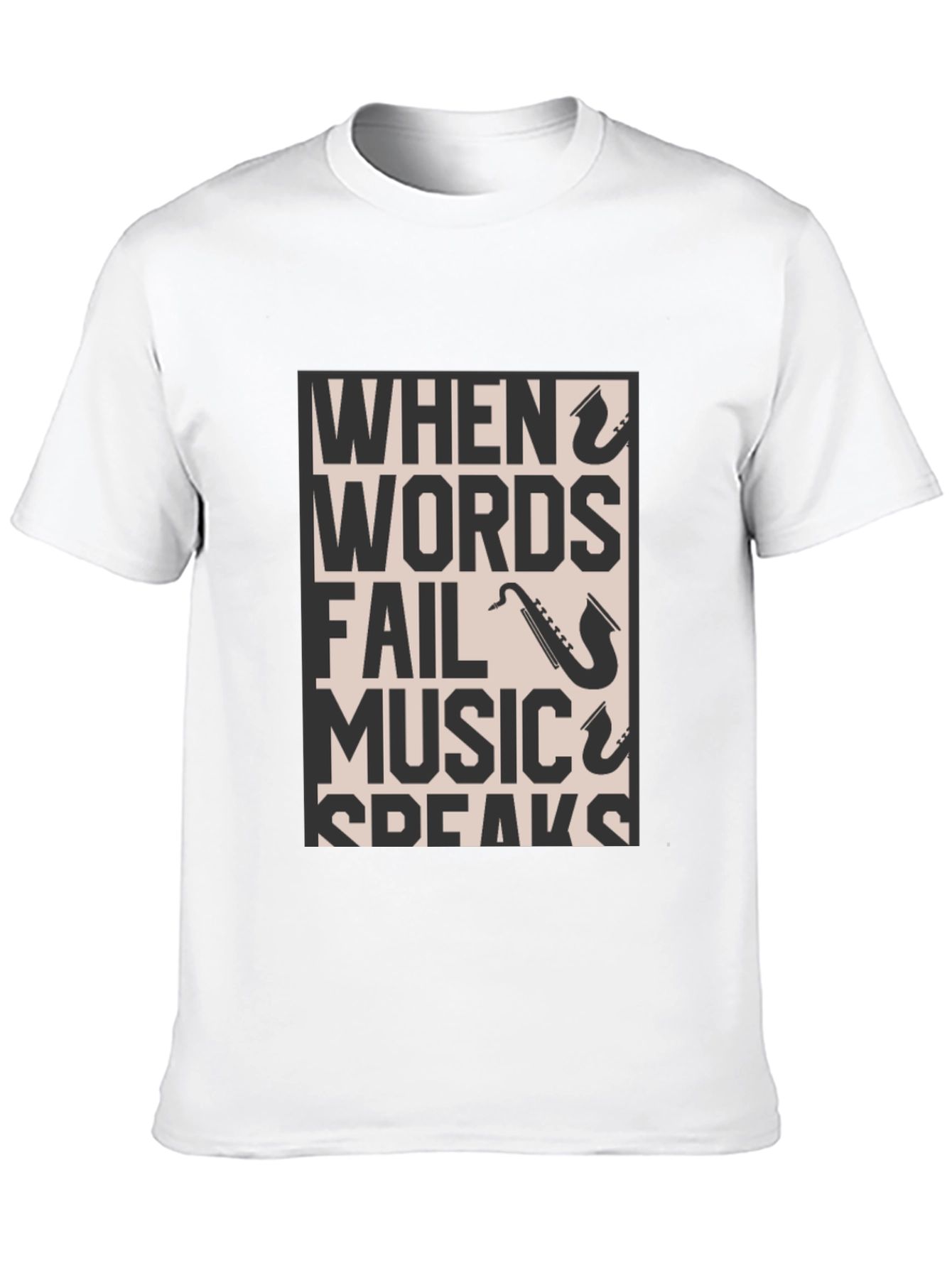 Music Speaks Graphic Tee - Black T-Shirt