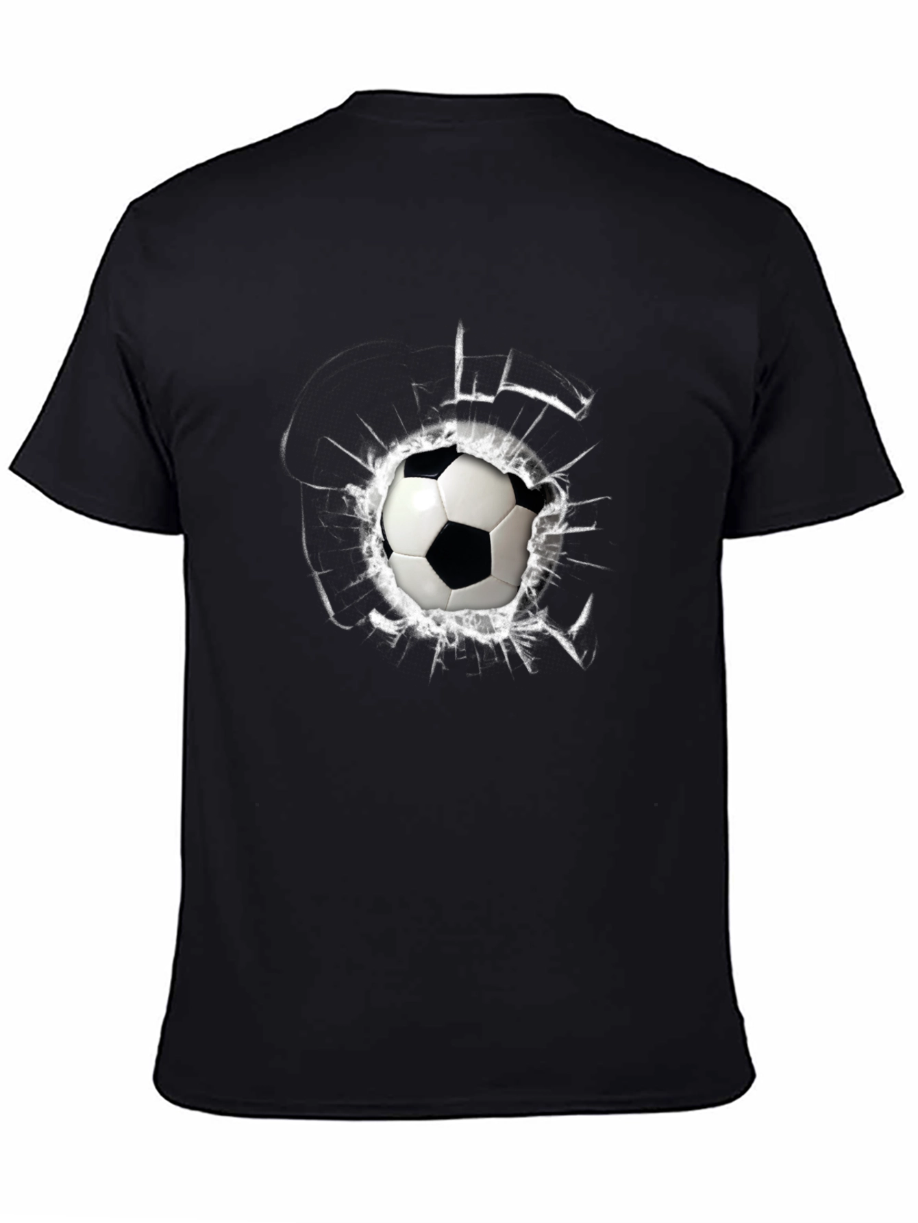 Soccer Ball Shattered Glass Mens T-Shirt