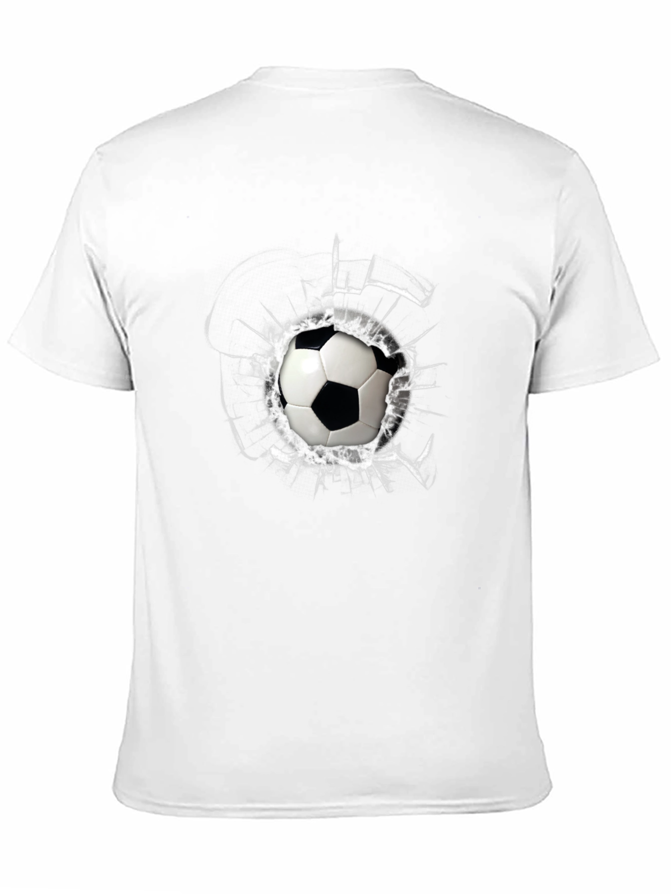 Soccer Ball Shattered Glass Mens T-Shirt