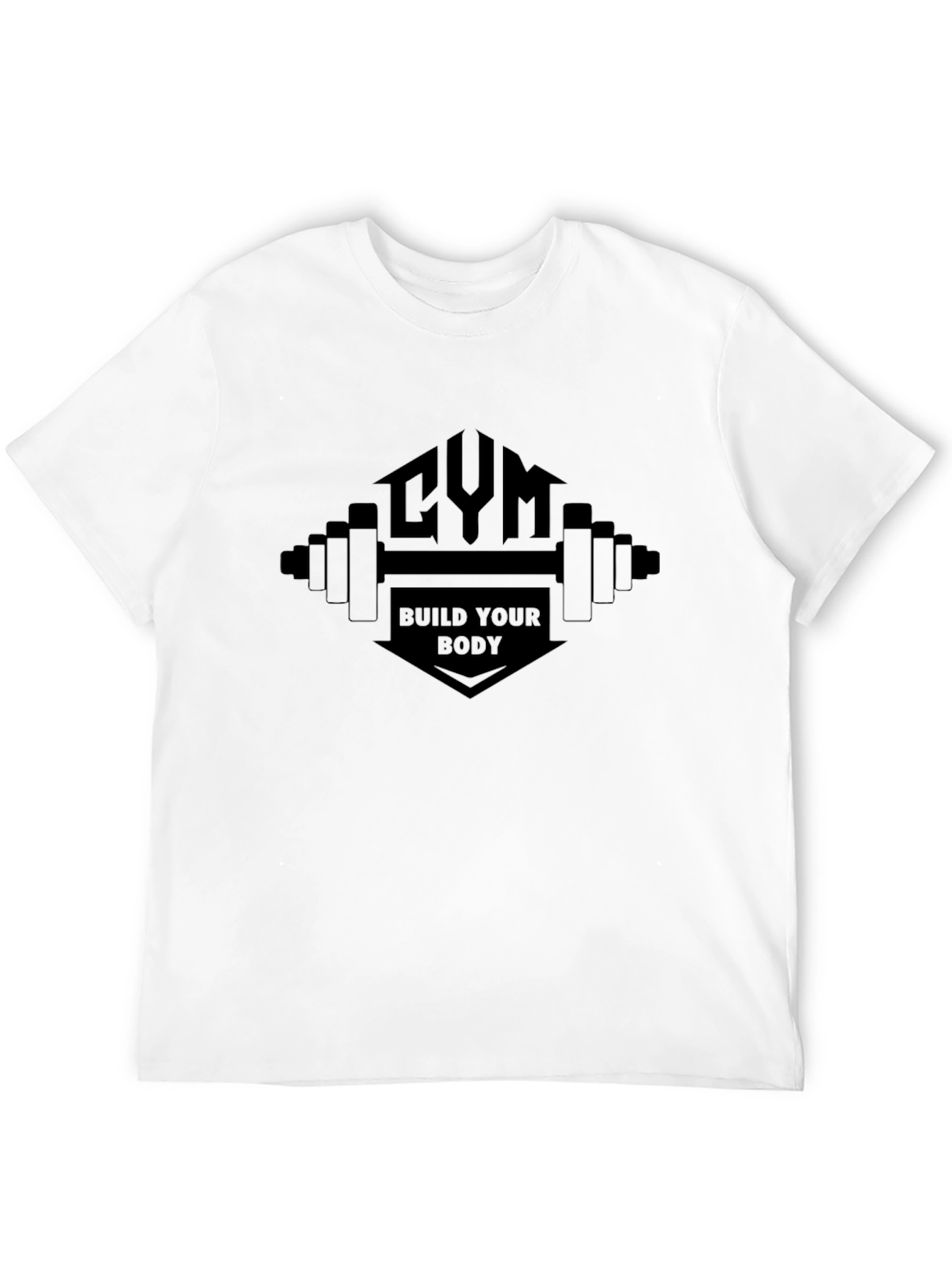 Gym & Build Your Body Mens Black T-Shirt