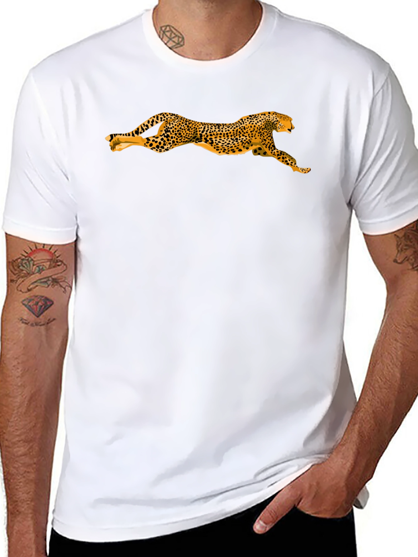 Leopard Print Black T-Shirt