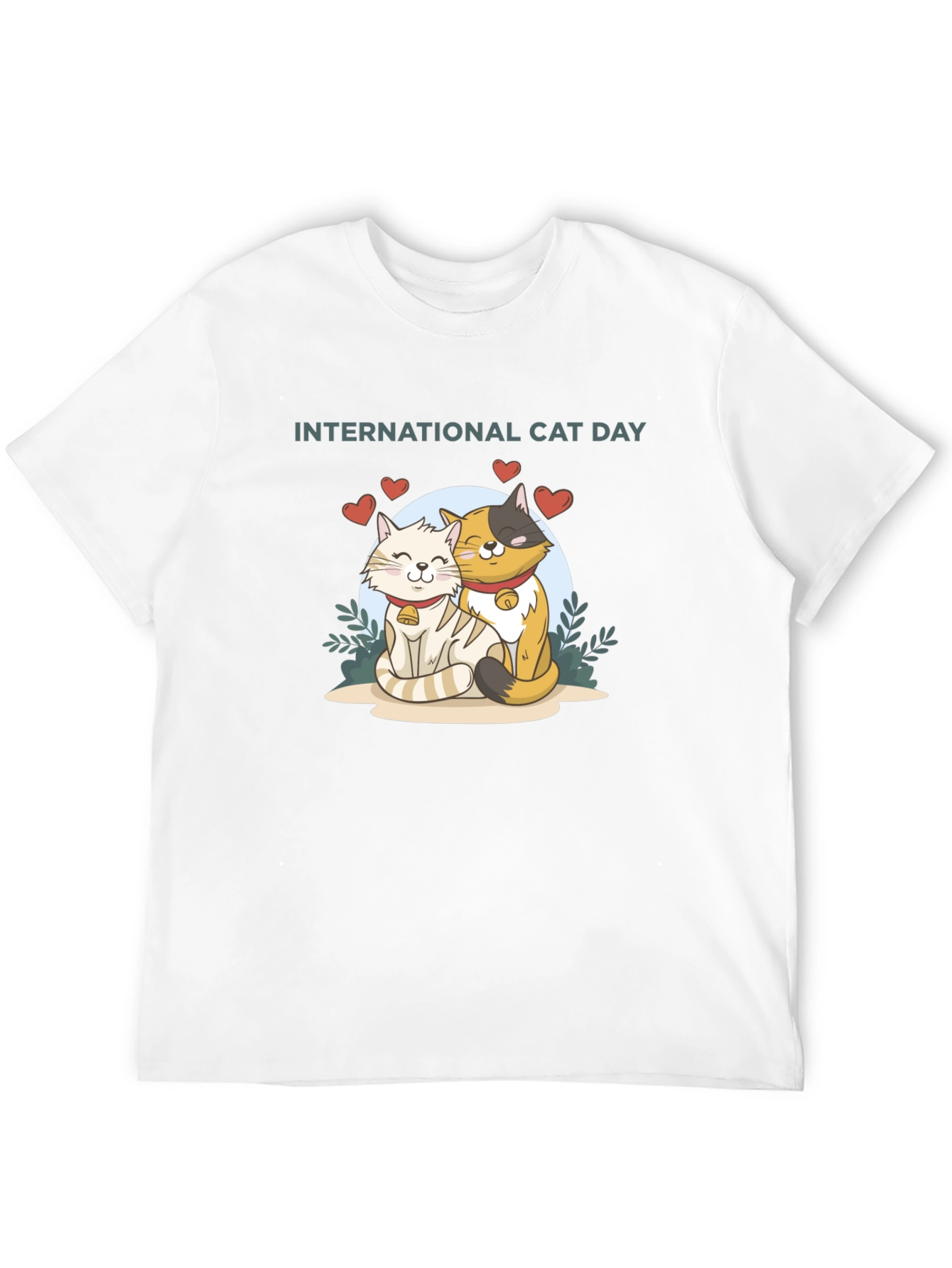 International Cat Day Black T-Shirt