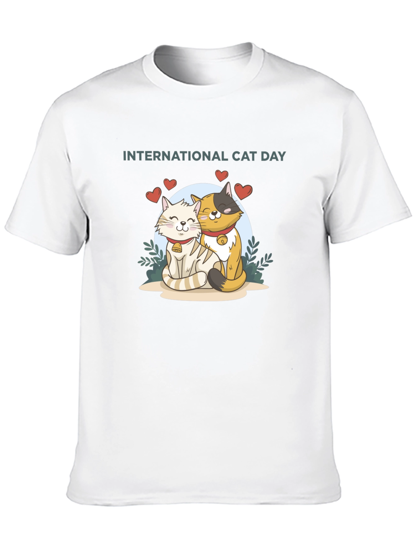 International Cat Day Black T-Shirt