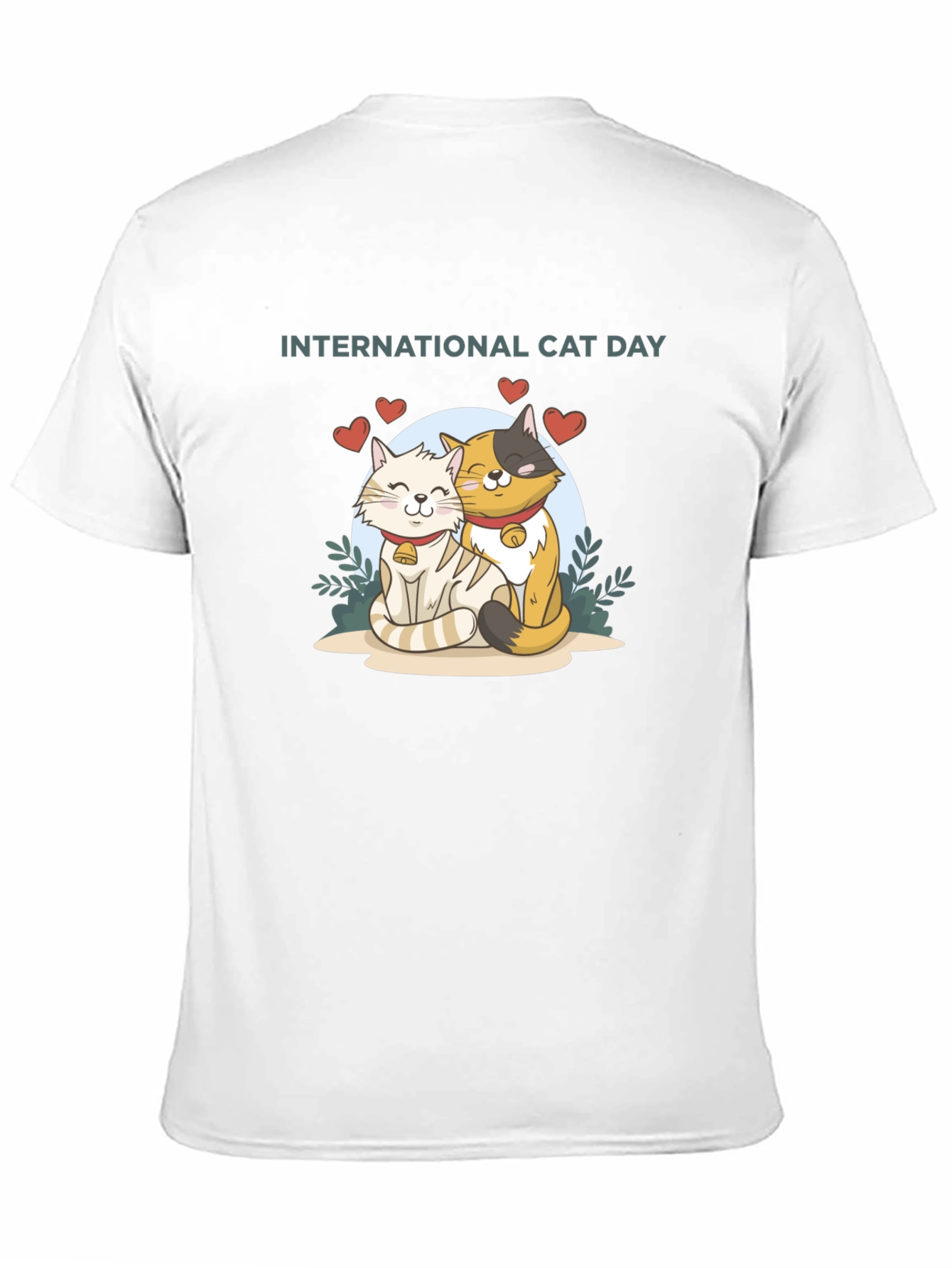 International Cat Day Black T-Shirt