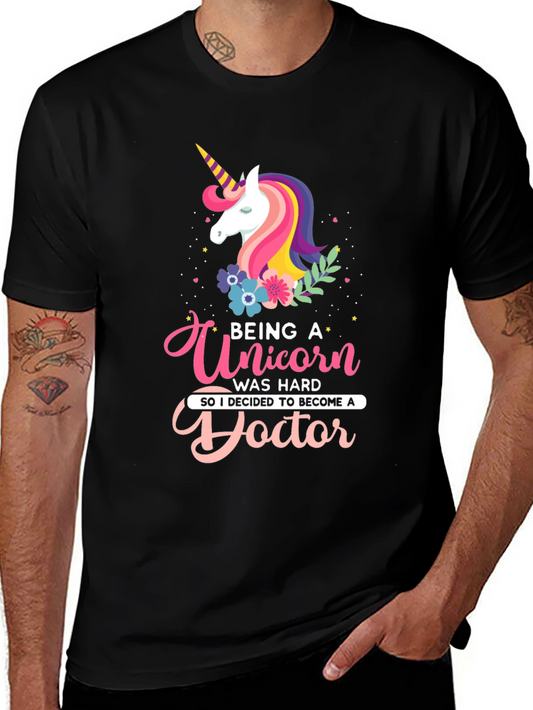 Unicorn Doctor Graphic T-Shirt | Novelty Tee
