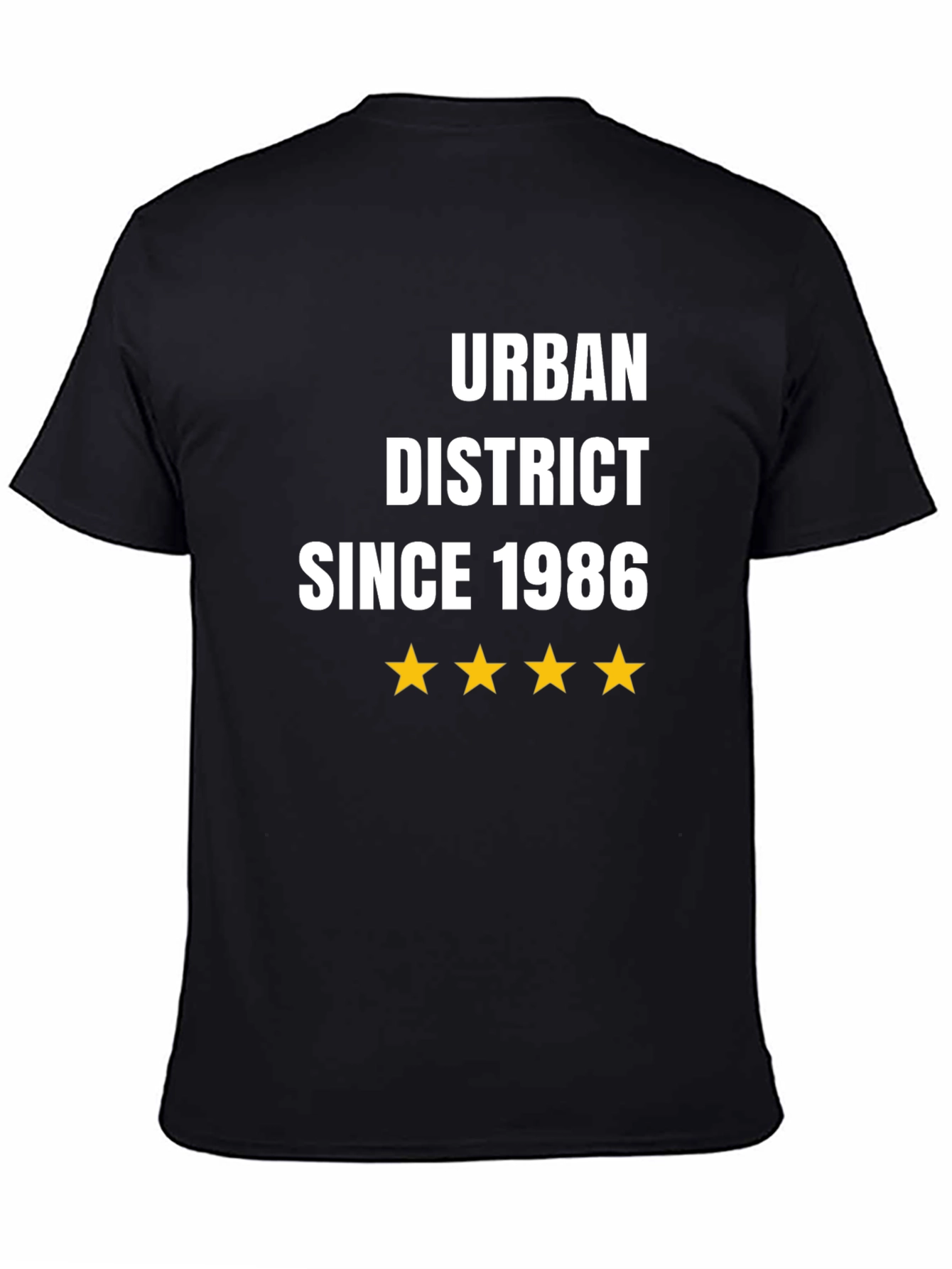 Urban District Since 1986 Black T-Shirt