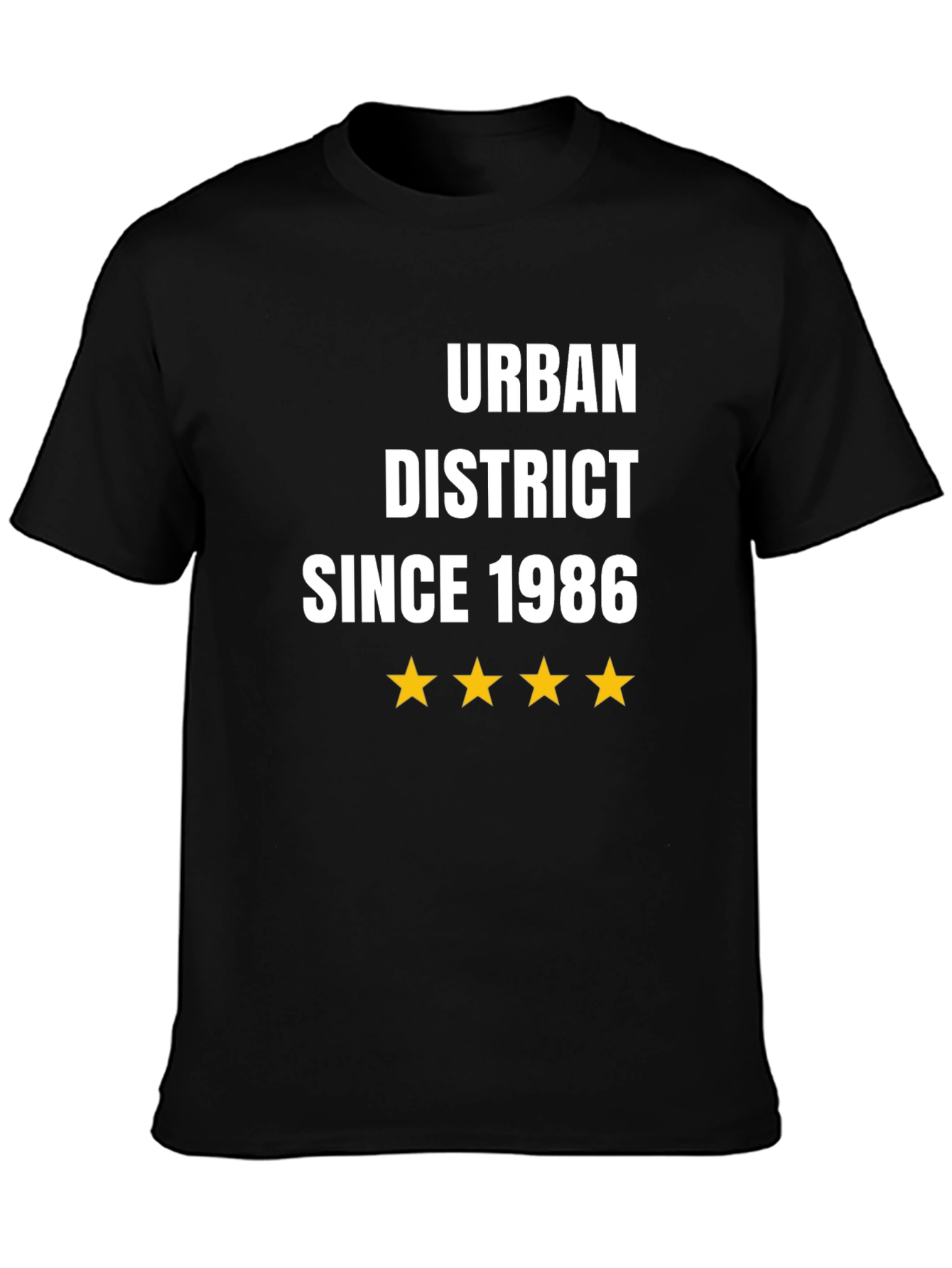 Urban District Since 1986 Black T-Shirt