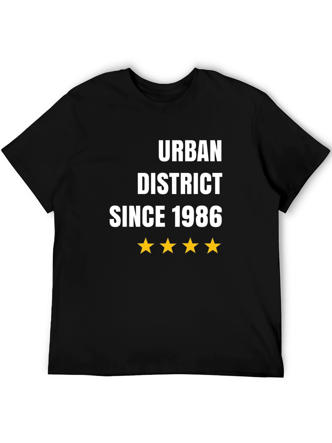 Urban District Since 1986 Black T-Shirt