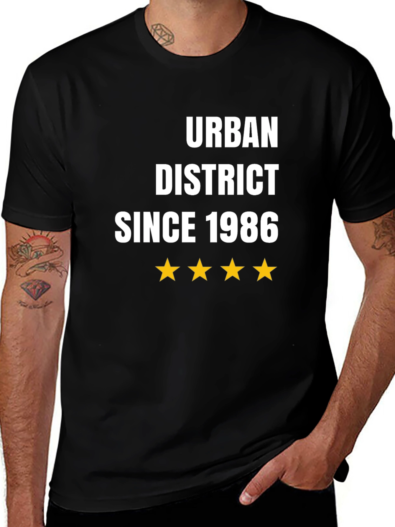Urban District Since 1986 Black T-Shirt