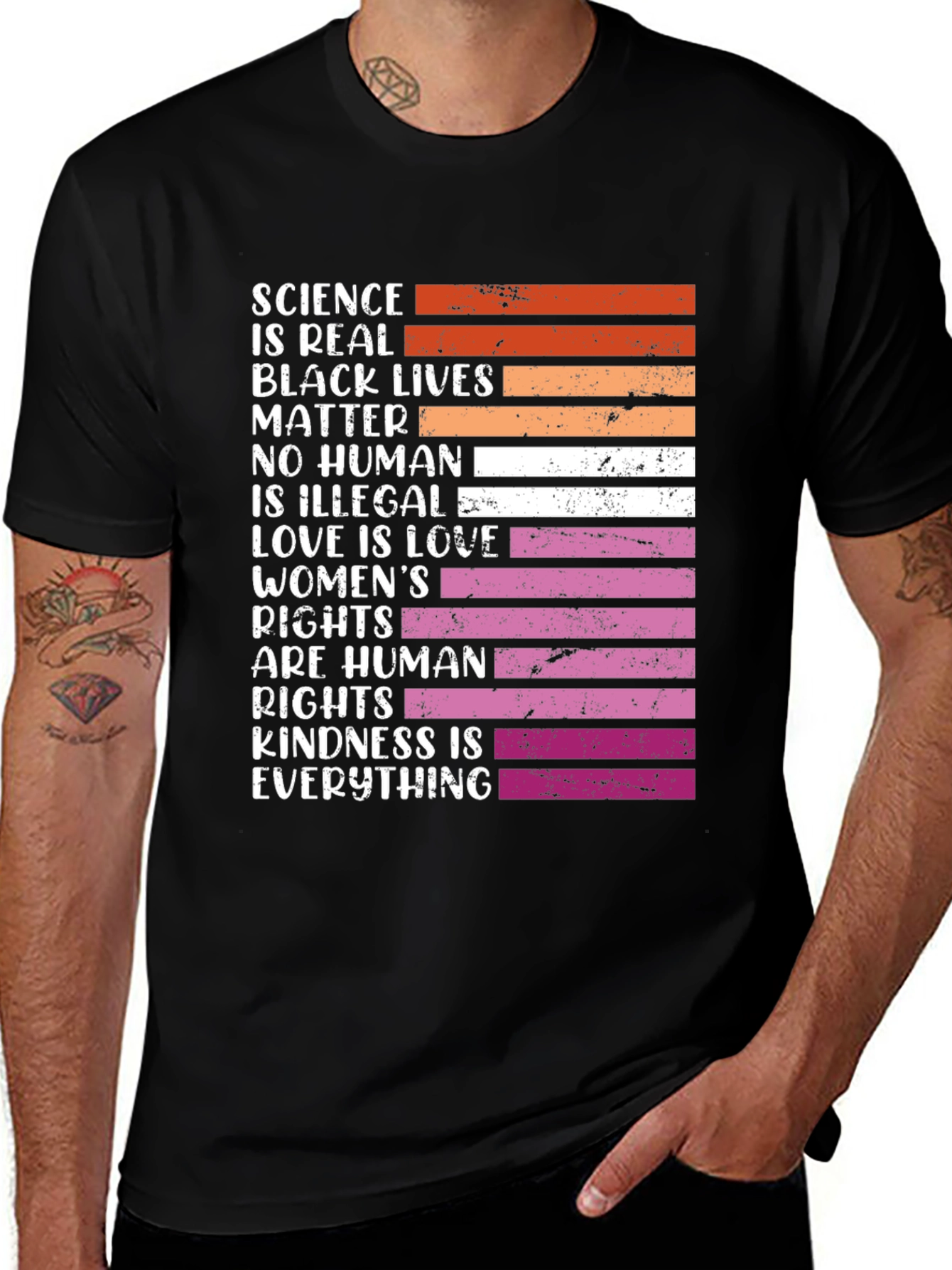 Science is Real Black Lives Matter Human Rights T-Shirt