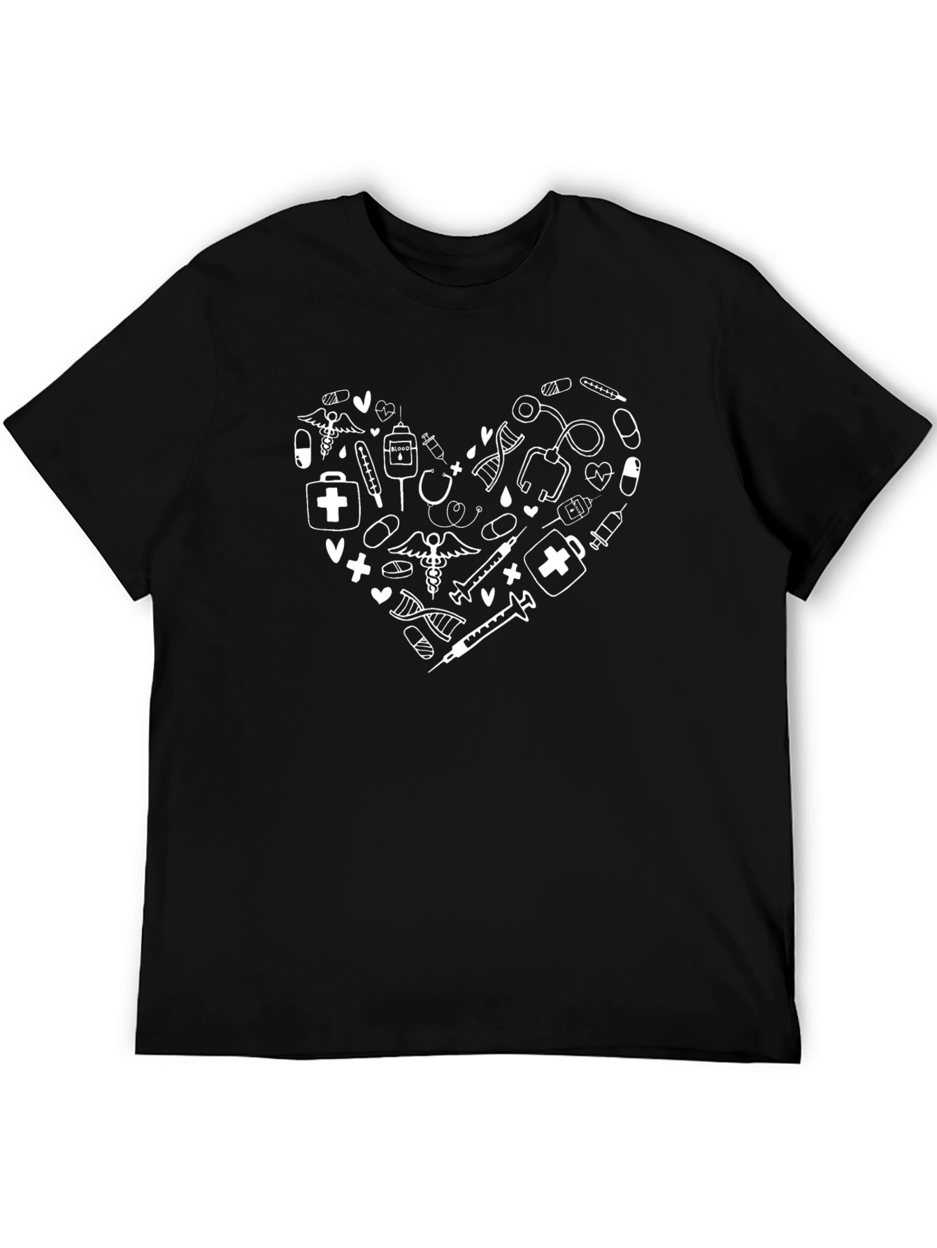 Medical Heart T-Shirt - Black