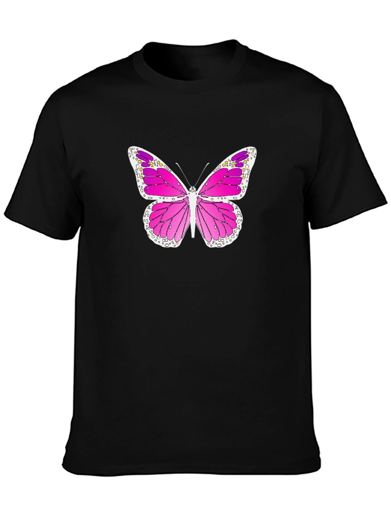 Butterfly Graphic T-Shirt - Black Cotton Tee