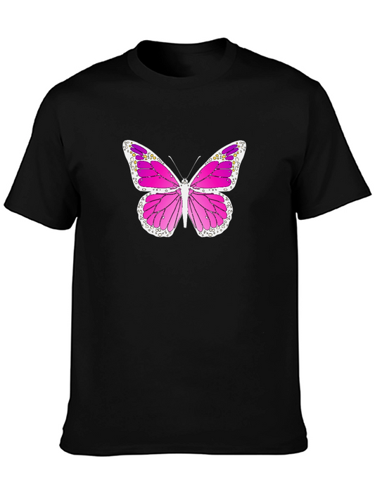 Butterfly Graphic T-Shirt - Black Cotton Tee