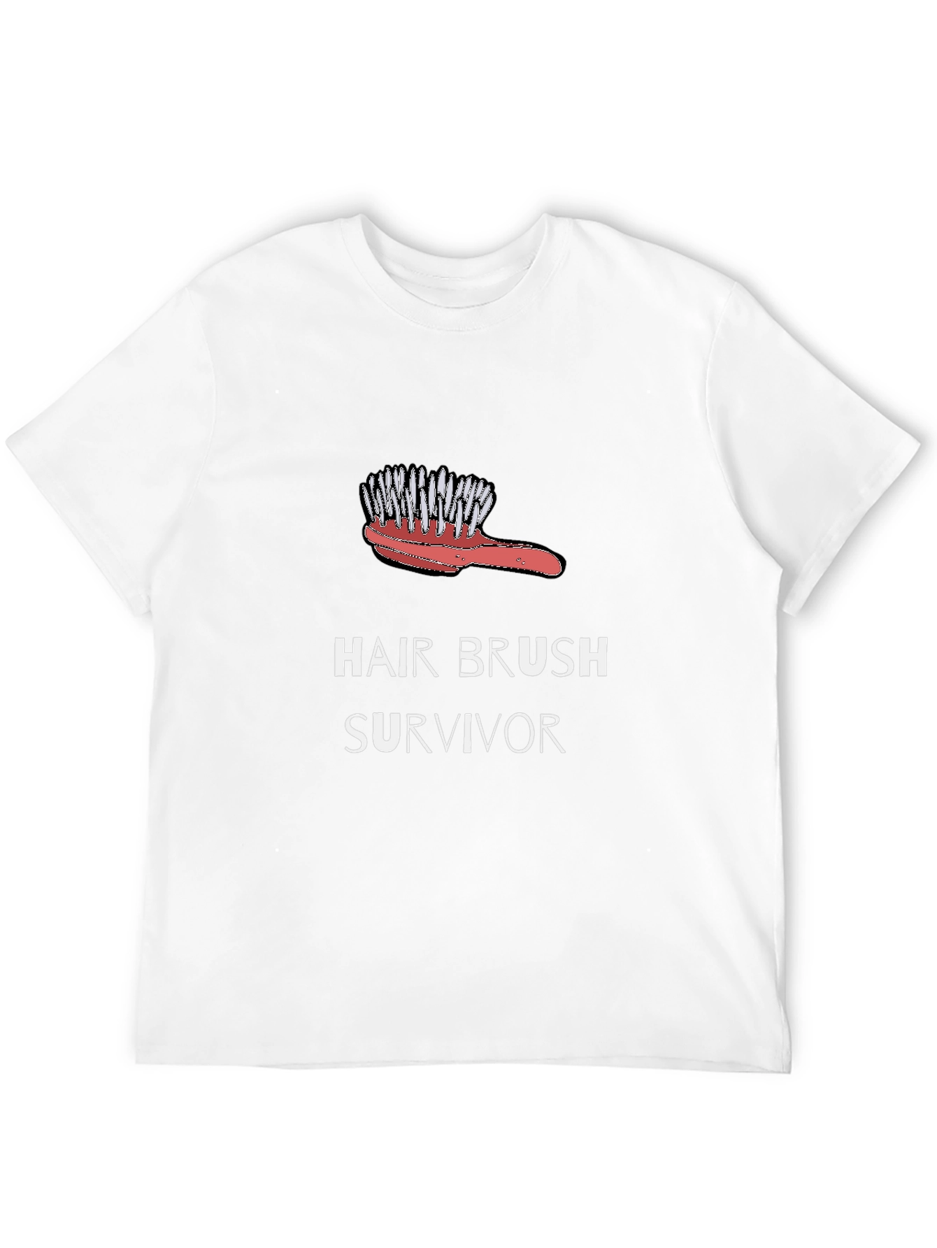 Hair Brush Survivor Graphic Tee - Black T-Shirt