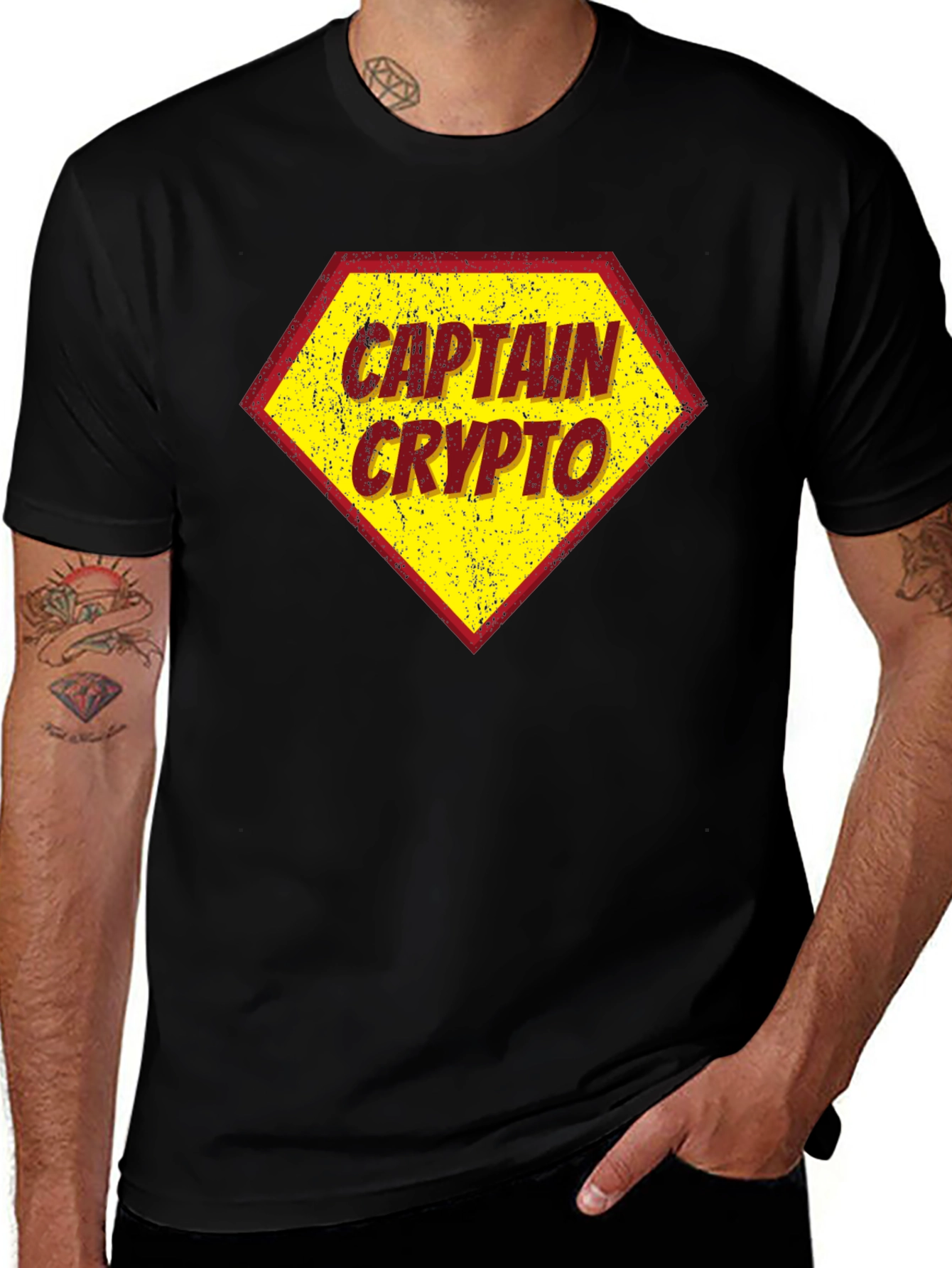 Captain Crypto T-Shirt - Black Crypto Tee